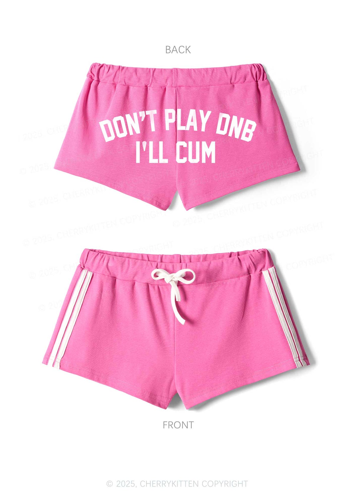 Dont Play DNB Y2K Drawstring Mini Shorts Cherrykitten