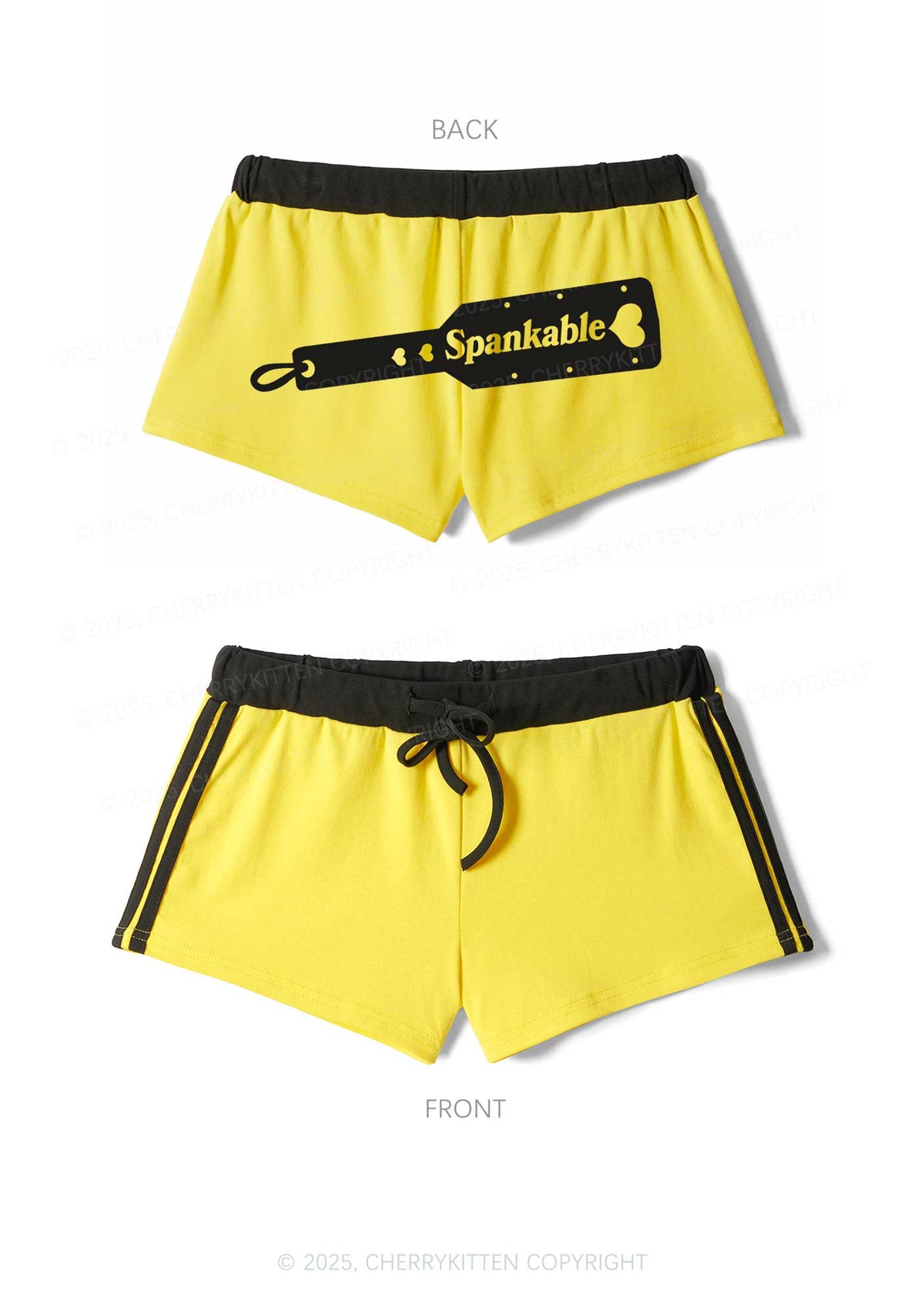 Spankable Y2K Drawstring Mini Shorts Cherrykitten