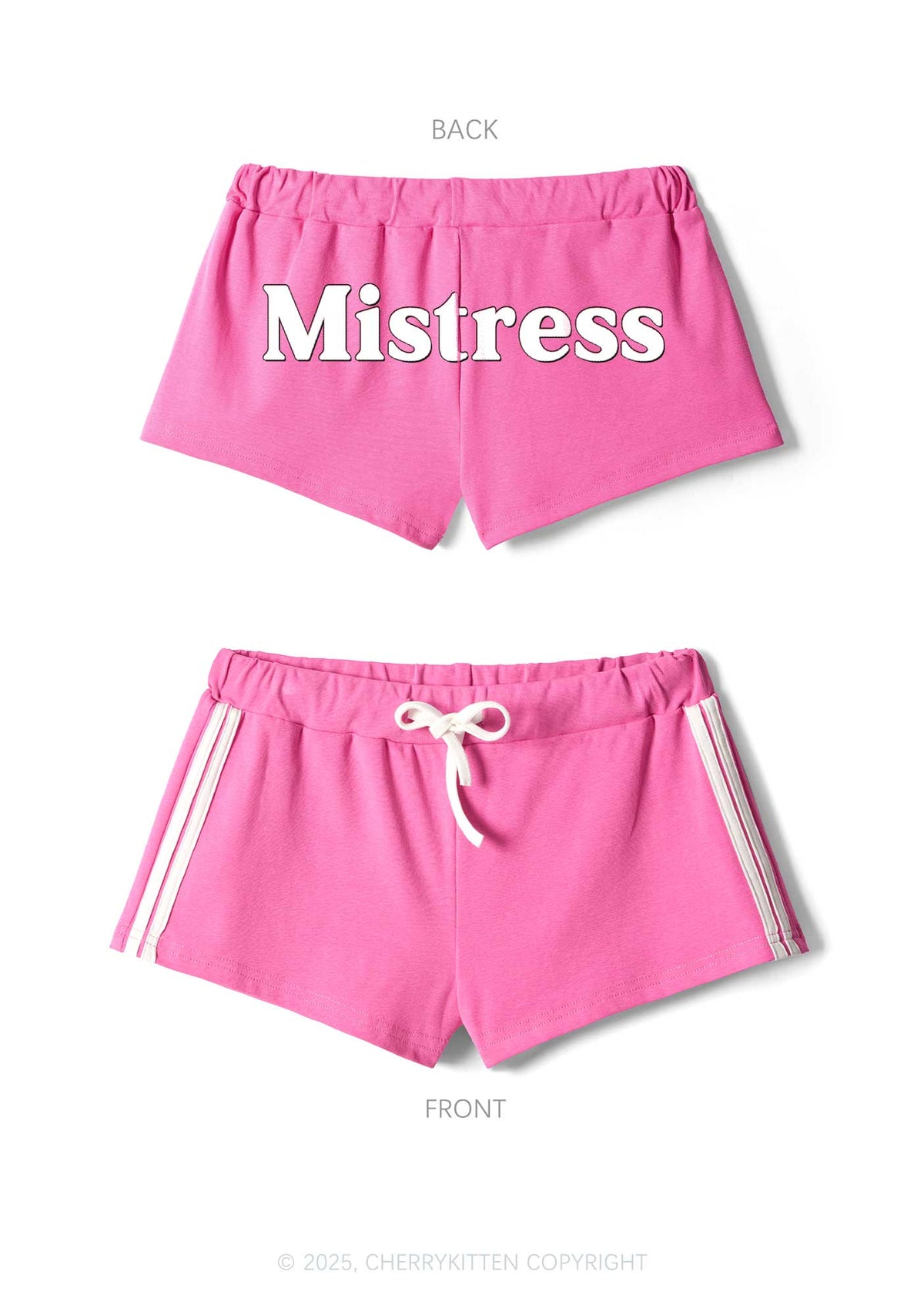 Mistress Y2K Drawstring Mini Shorts Cherrykitten