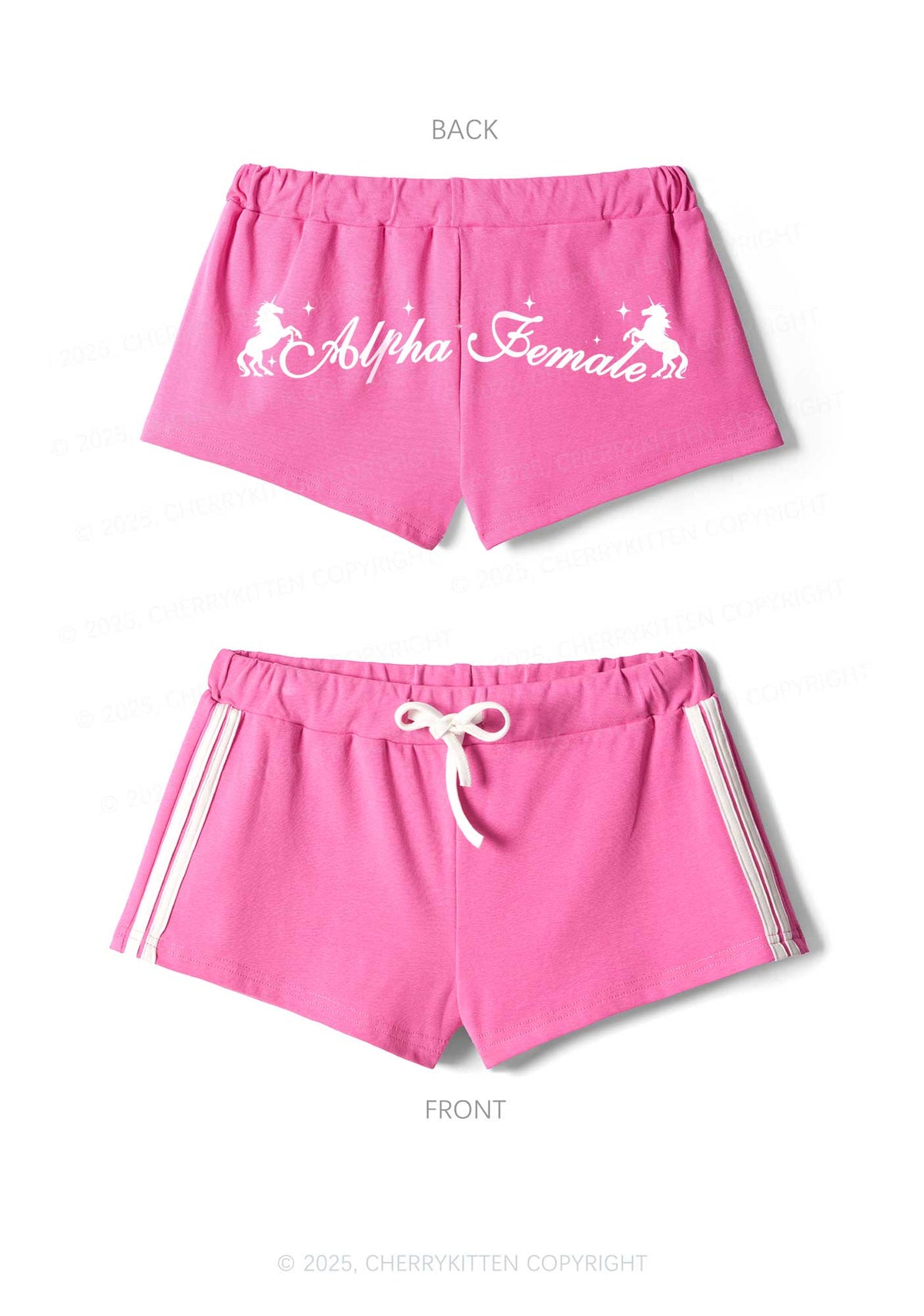Alpha Female Y2K Drawstring Mini Shorts Cherrykitten