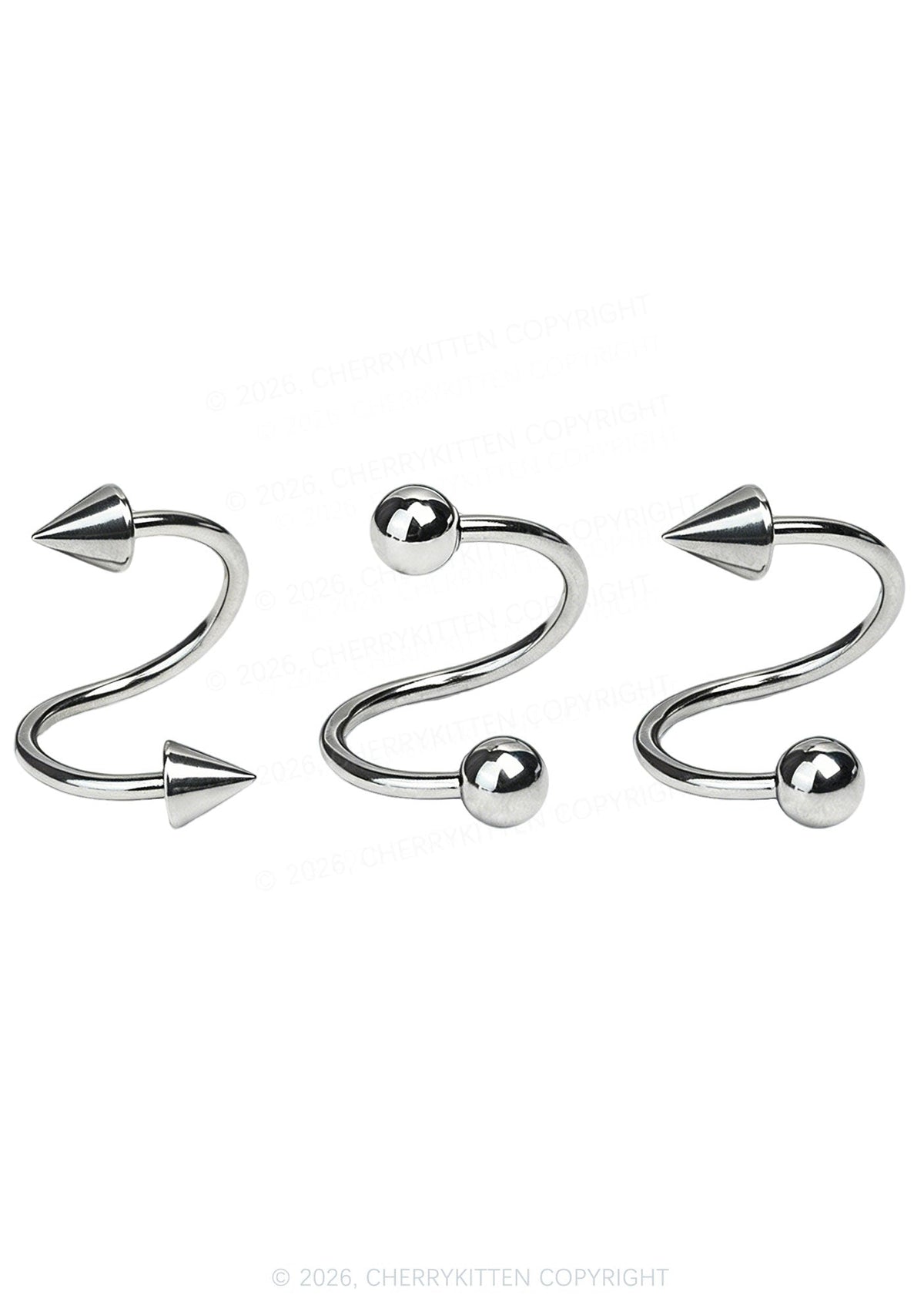 1pc S Shape Lip Ring Y2K Piercing Cherrykitten