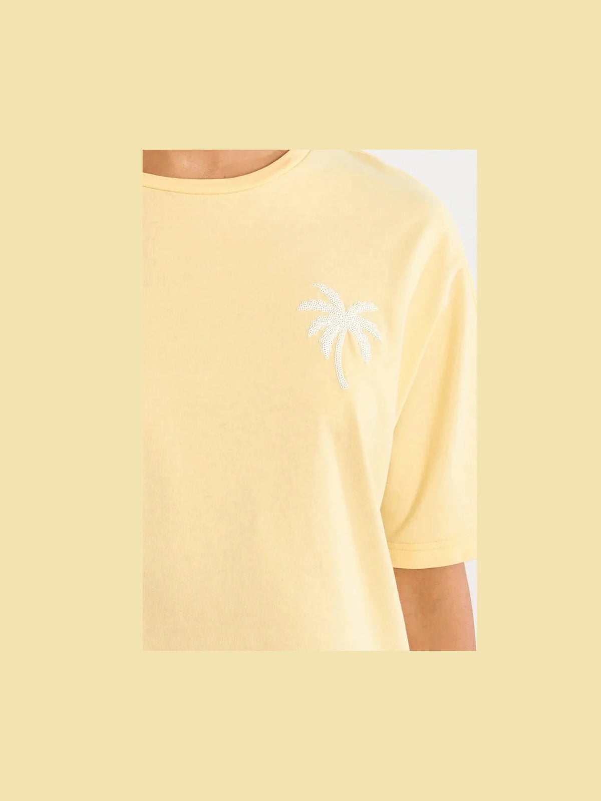Yellow Palm Tree Tee