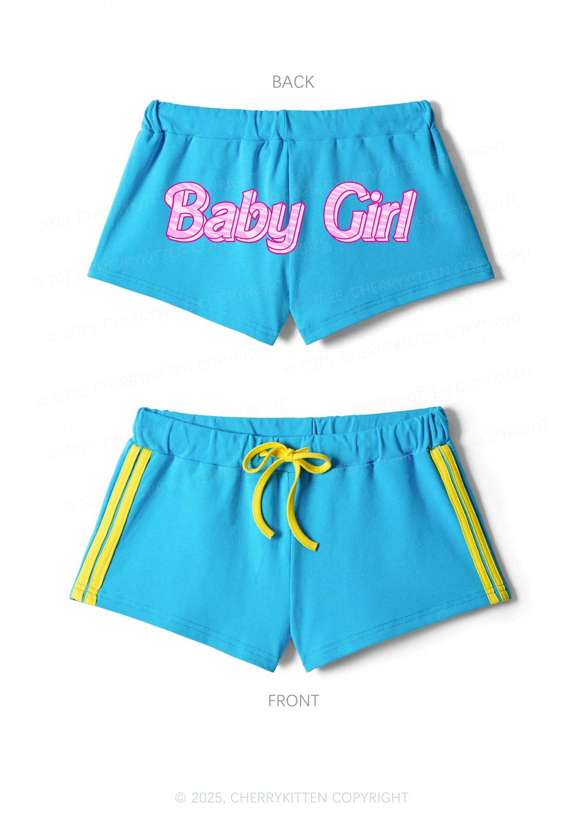 Baby Girl Y2K Drawstring Mini Shorts Cherrykitten