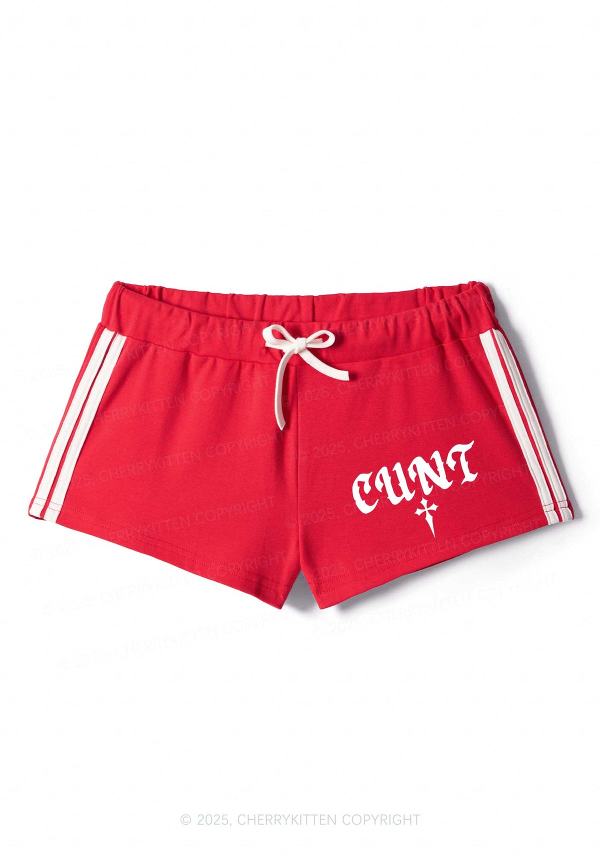 Cxxt Cross Y2K Drawstring Mini Shorts Cherrykitten
