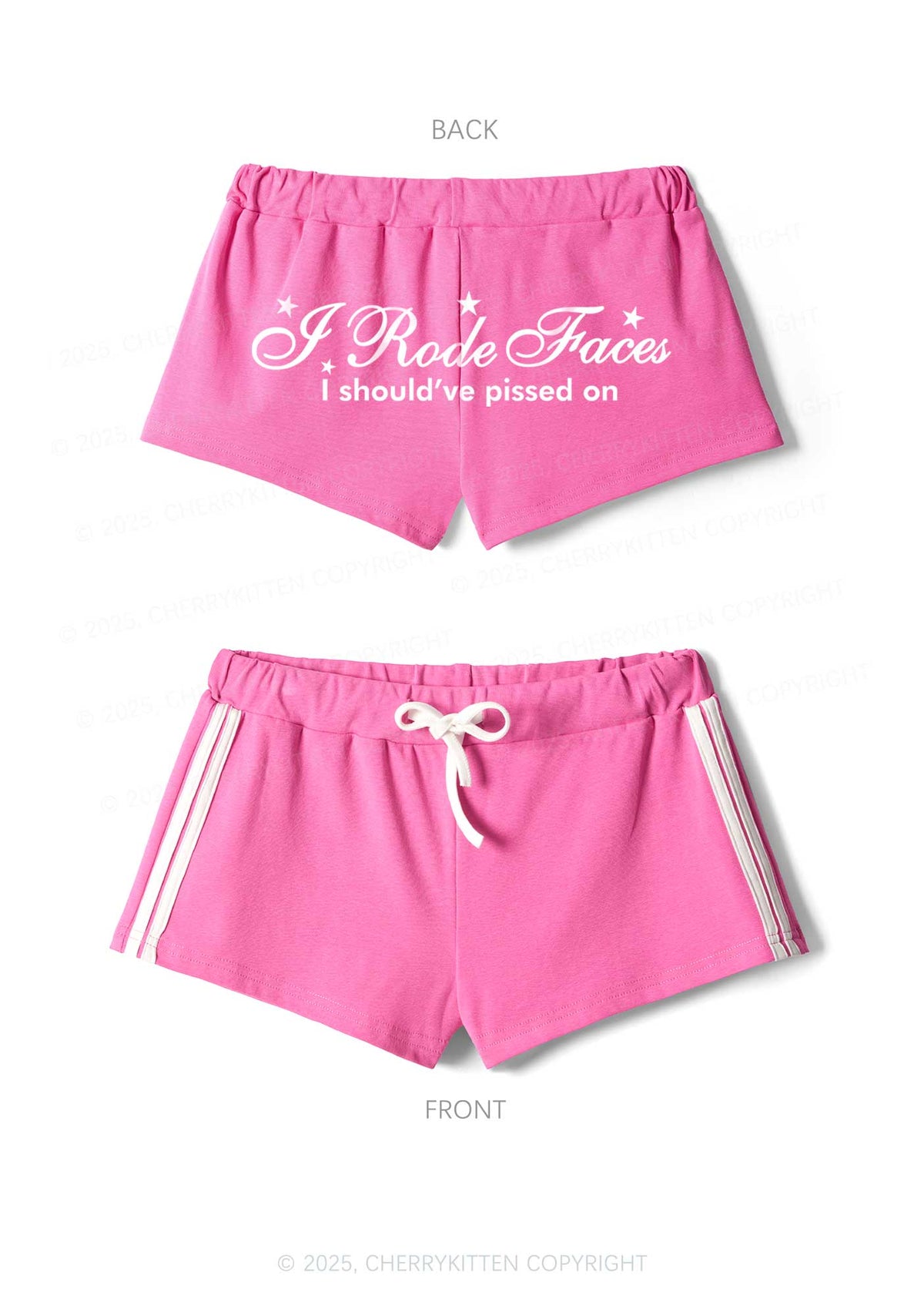 I Rode Faces Y2K Drawstring Mini Shorts Cherrykitten