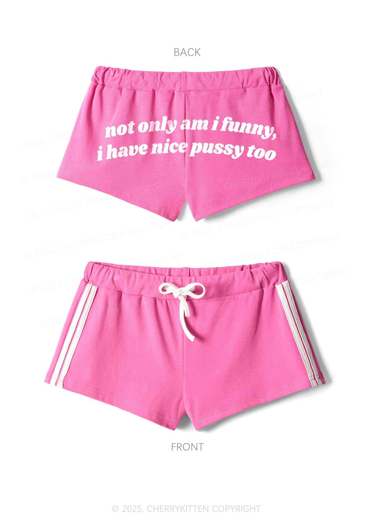 I Have Nice Puxxy Too Y2K Drawstring Mini Shorts Cherrykitten