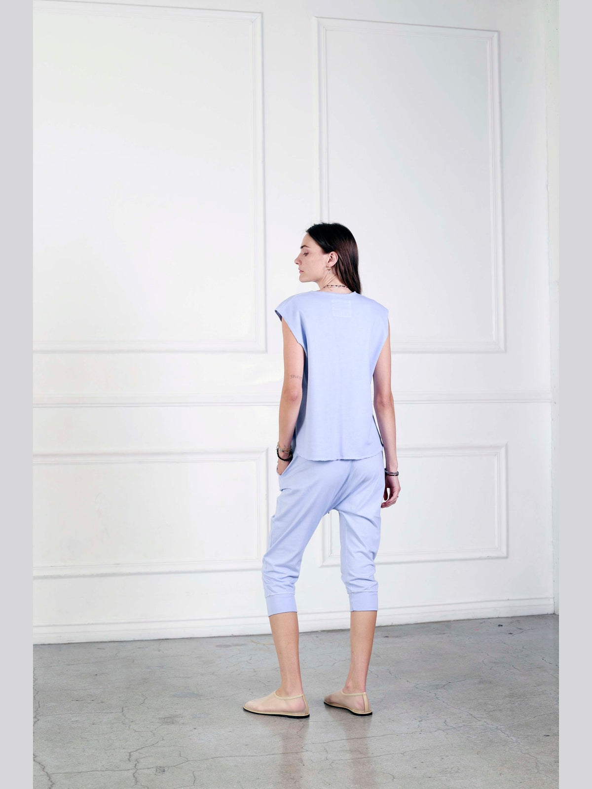 Axis V-Neck Poncho - Periwinkle