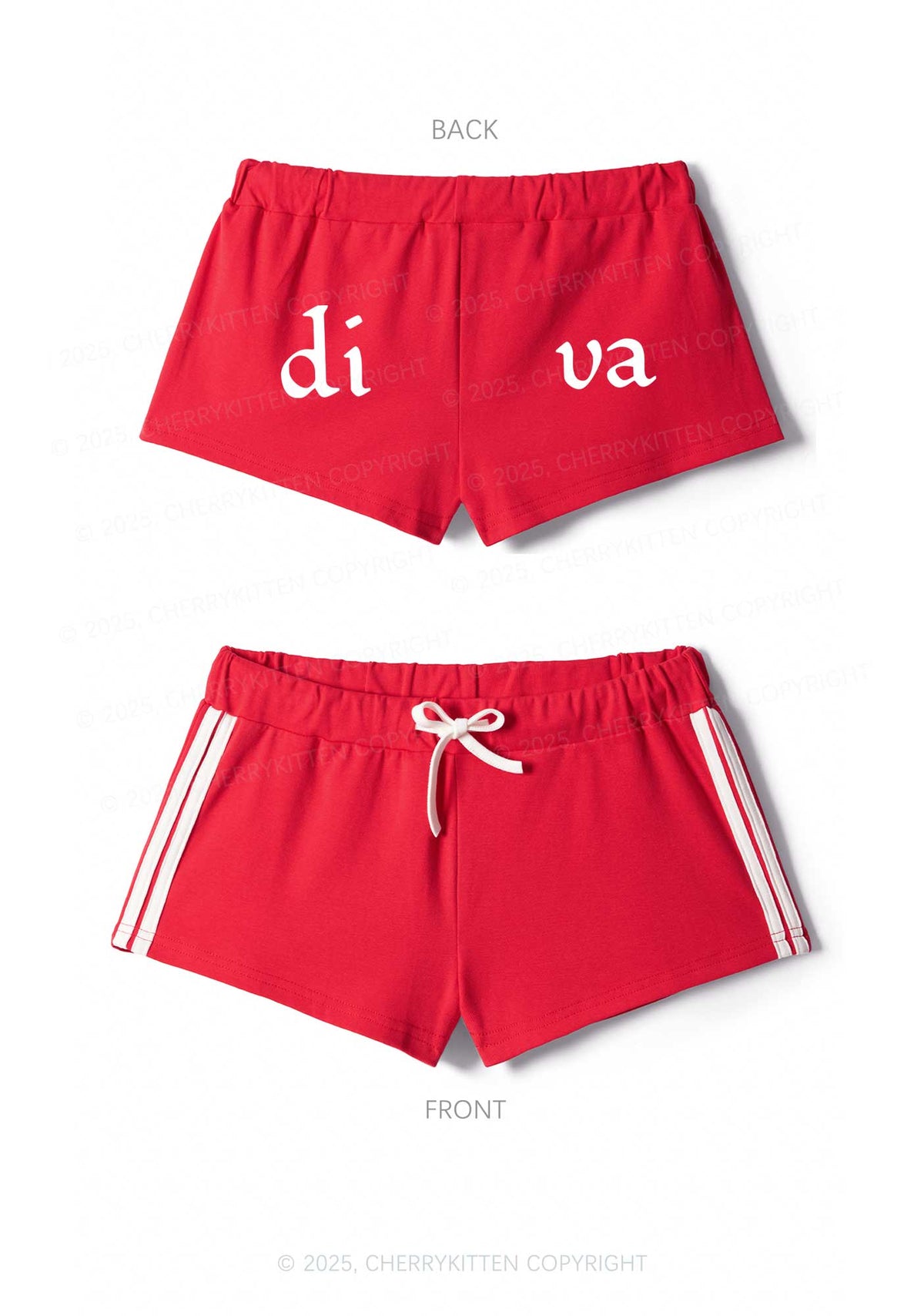 Di Va Y2K Drawstring Mini Shorts Cherrykitten