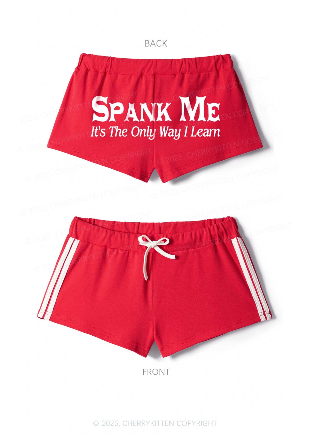 Spank Me Y2K Drawstring Mini Shorts Cherrykitten