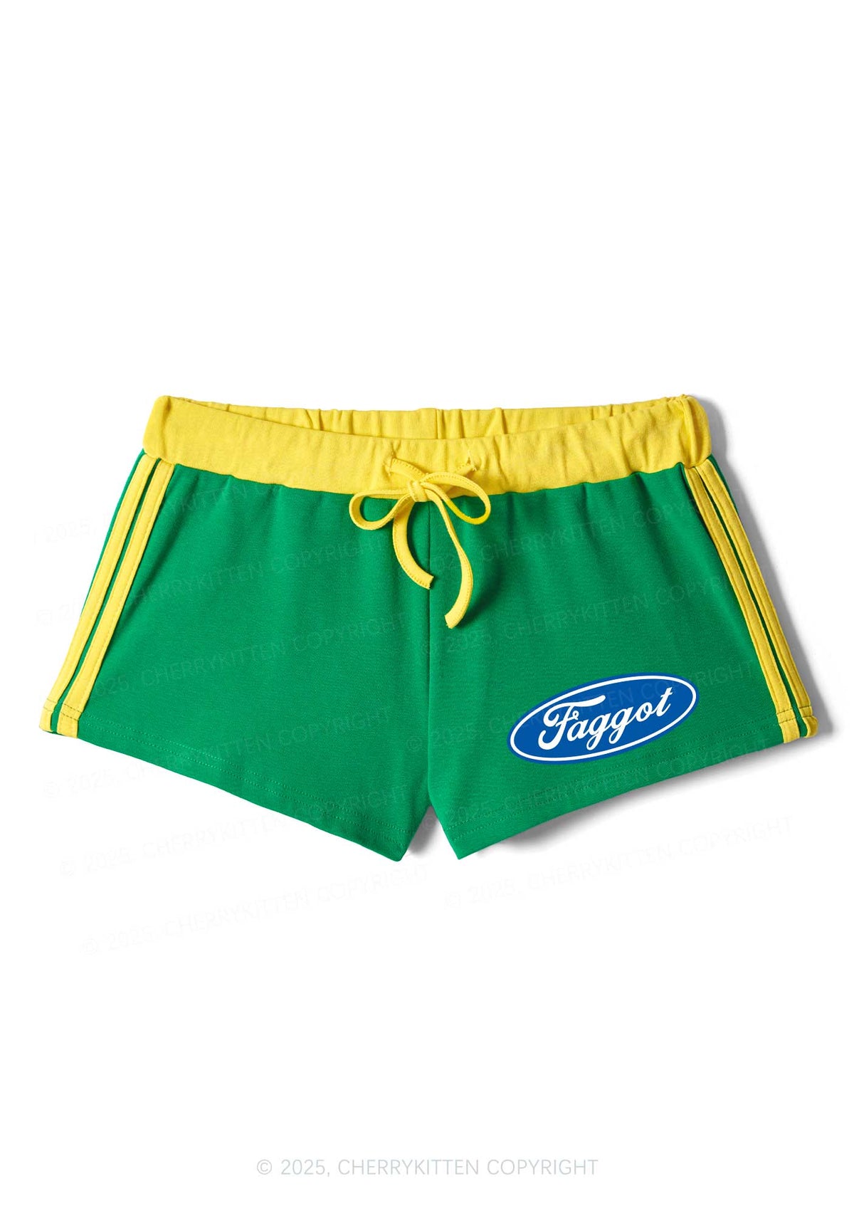 Faggot Pride Y2K Drawstring Mini Shorts Cherrykitten
