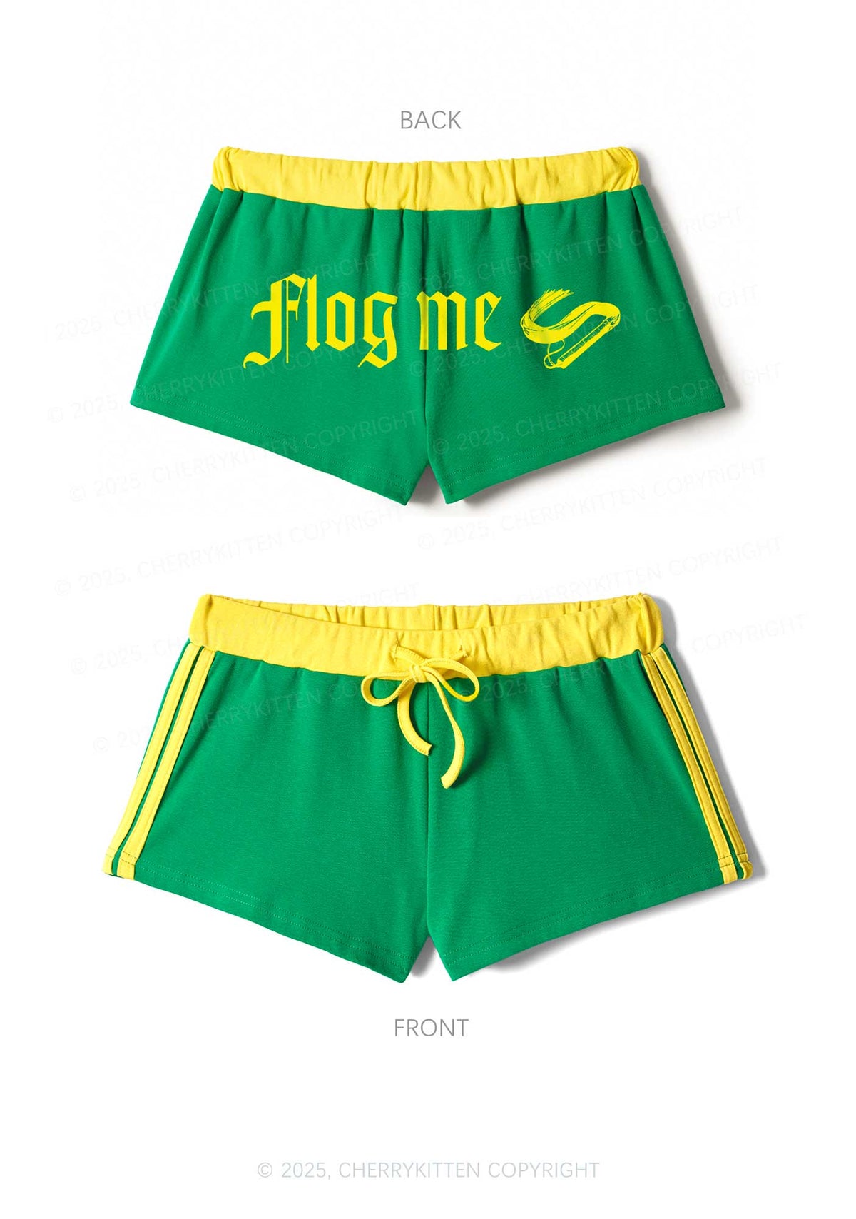 Flog Me Y2K Drawstring Mini Shorts Cherrykitten