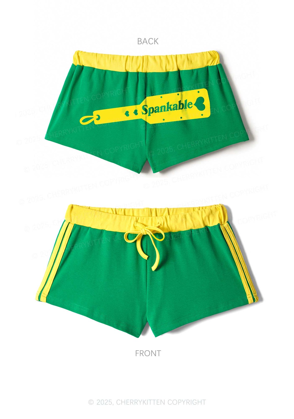 Spankable Y2K Drawstring Mini Shorts Cherrykitten