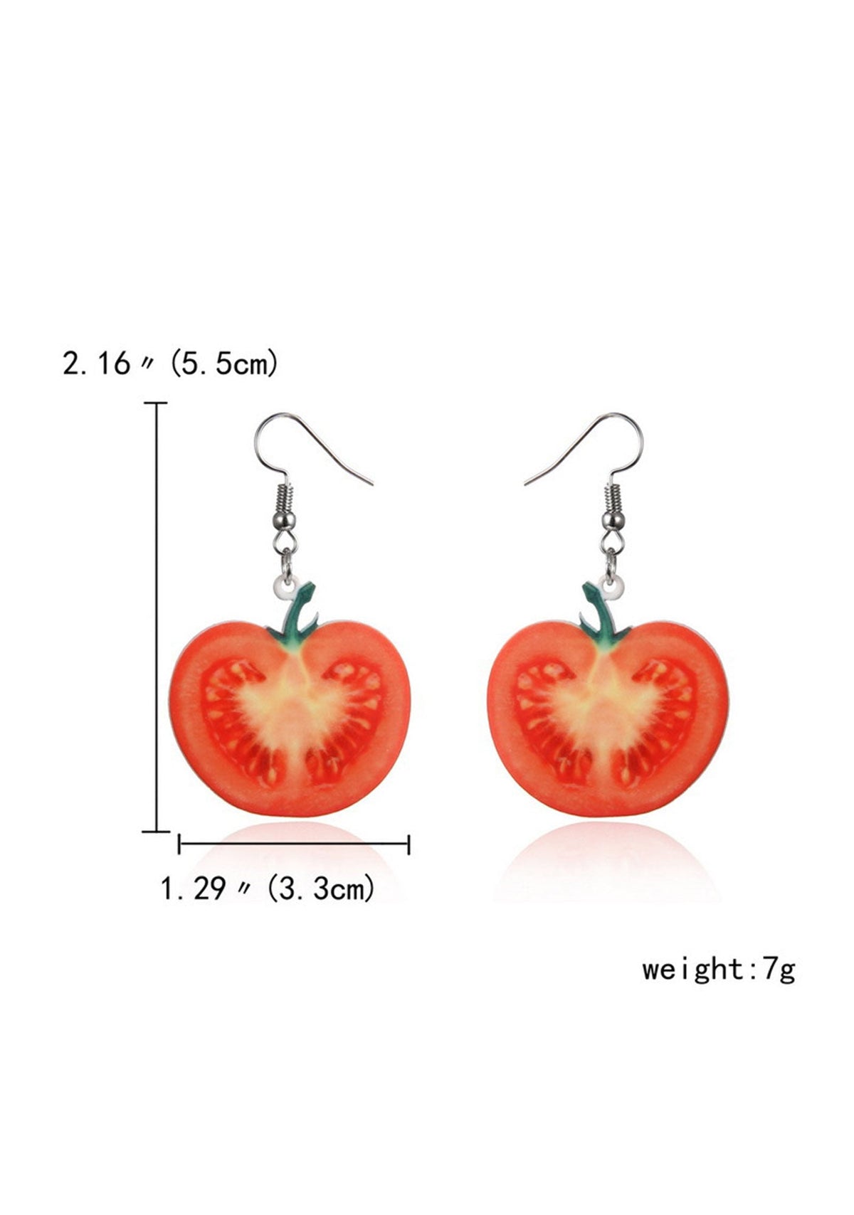 Acrylic Tomato Y2K Earrings Cherrykitten