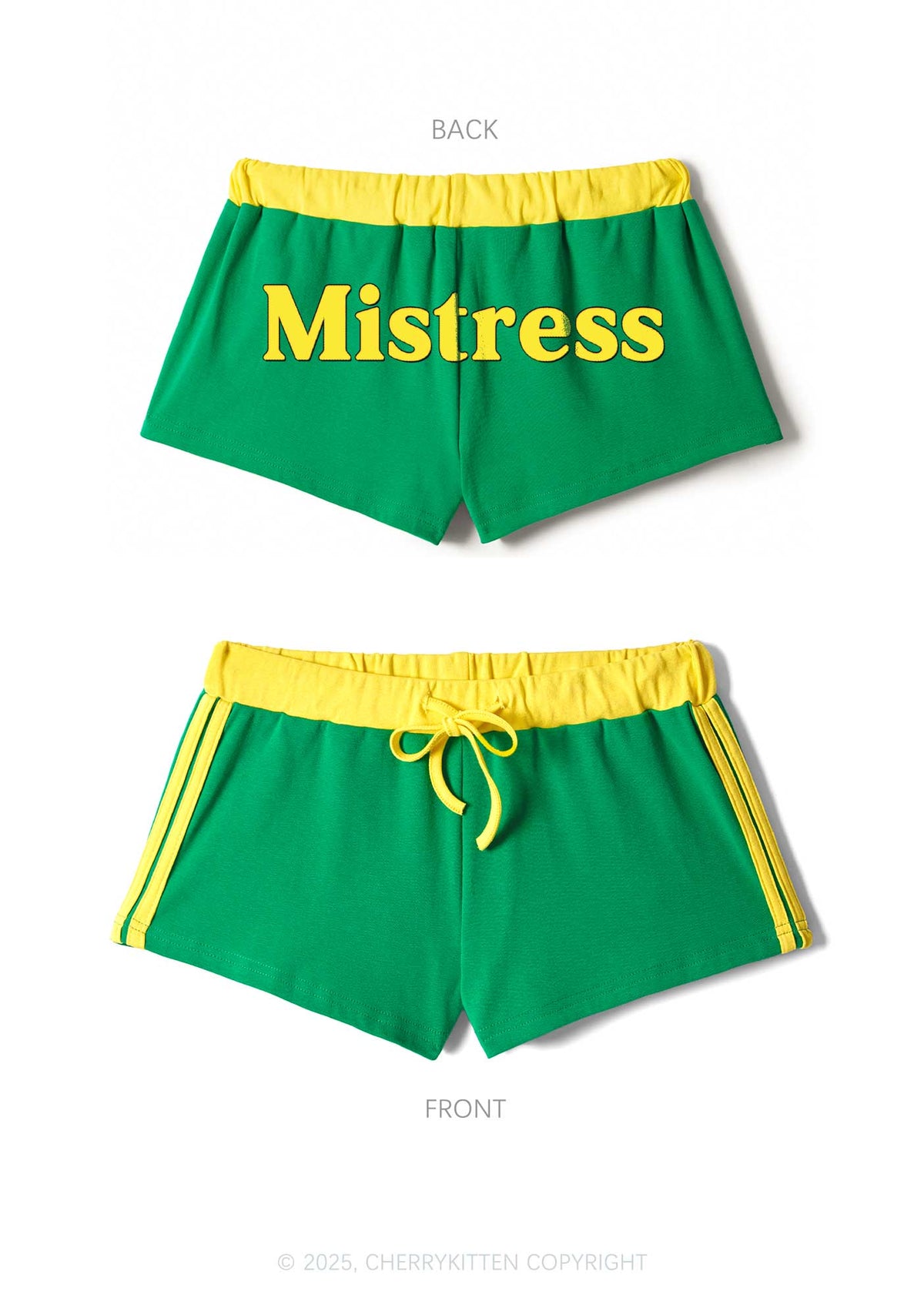Mistress Y2K Drawstring Mini Shorts Cherrykitten