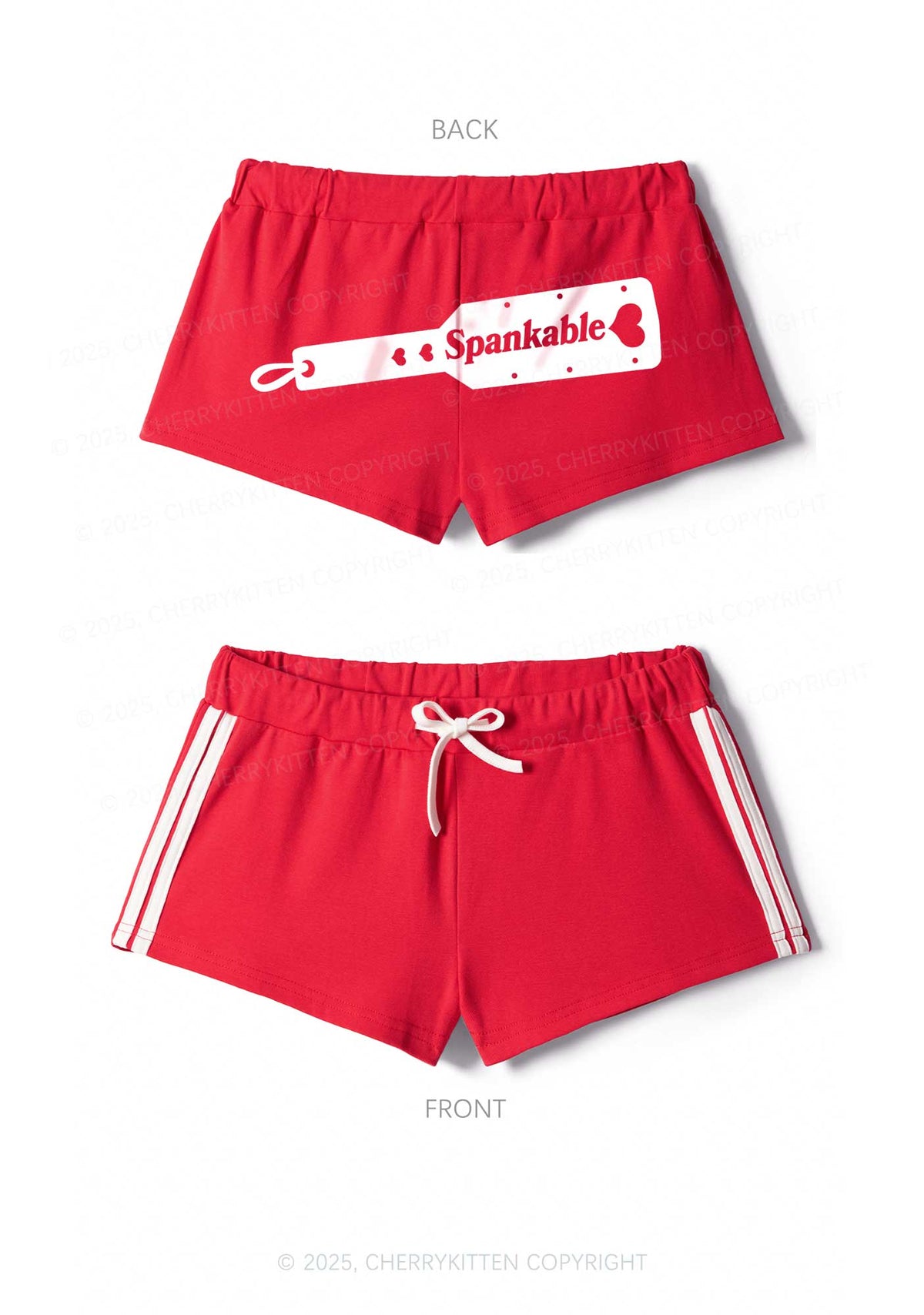 Spankable Y2K Drawstring Mini Shorts Cherrykitten