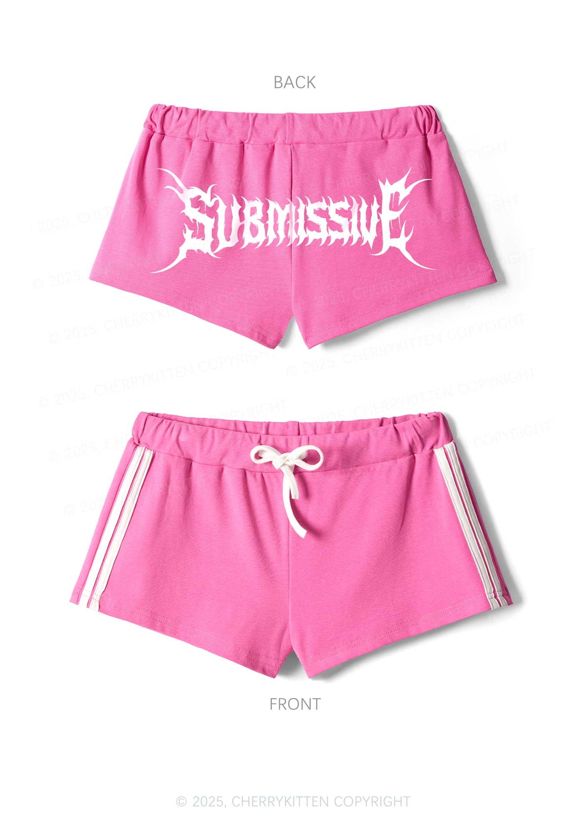 Punk Submissive Y2K Drawstring Mini Shorts Cherrykitten
