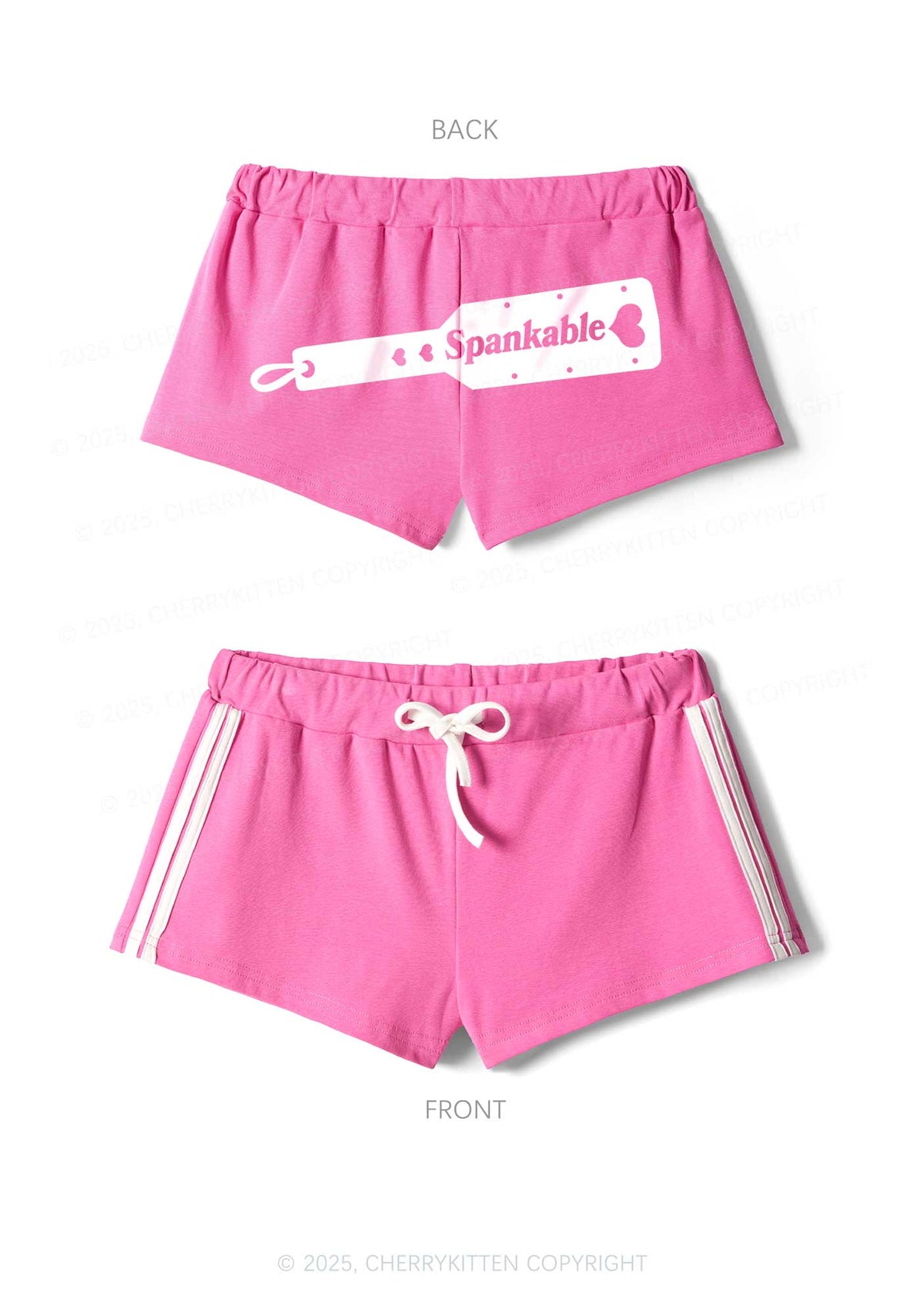 Spankable Y2K Drawstring Mini Shorts Cherrykitten