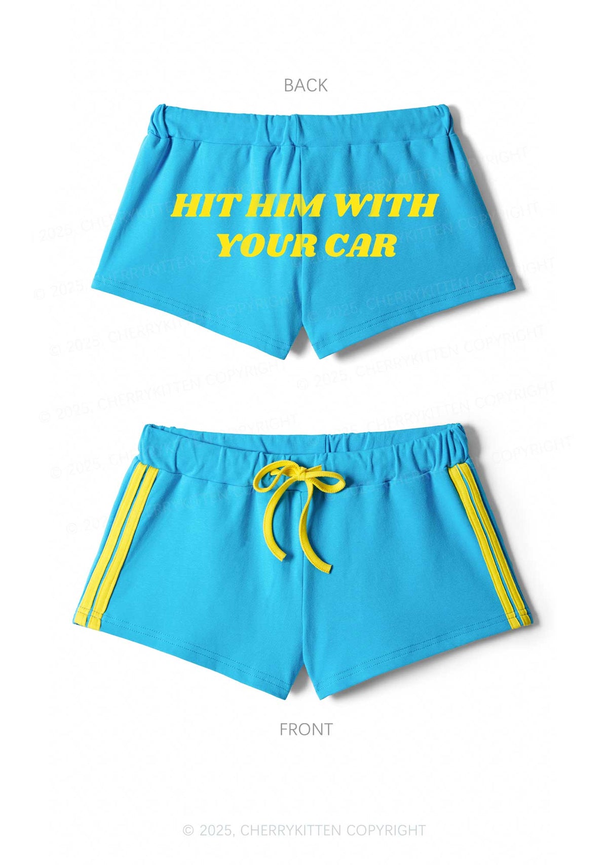 Hit Him Y2K Drawstring Mini Shorts Cherrykitten