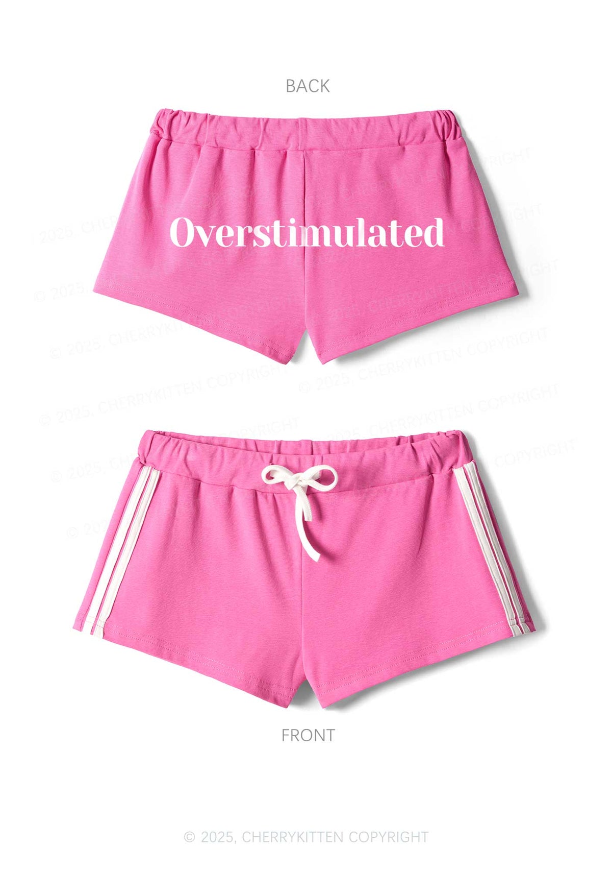 Overstimulated Y2K Drawstring Mini Shorts Cherrykitten