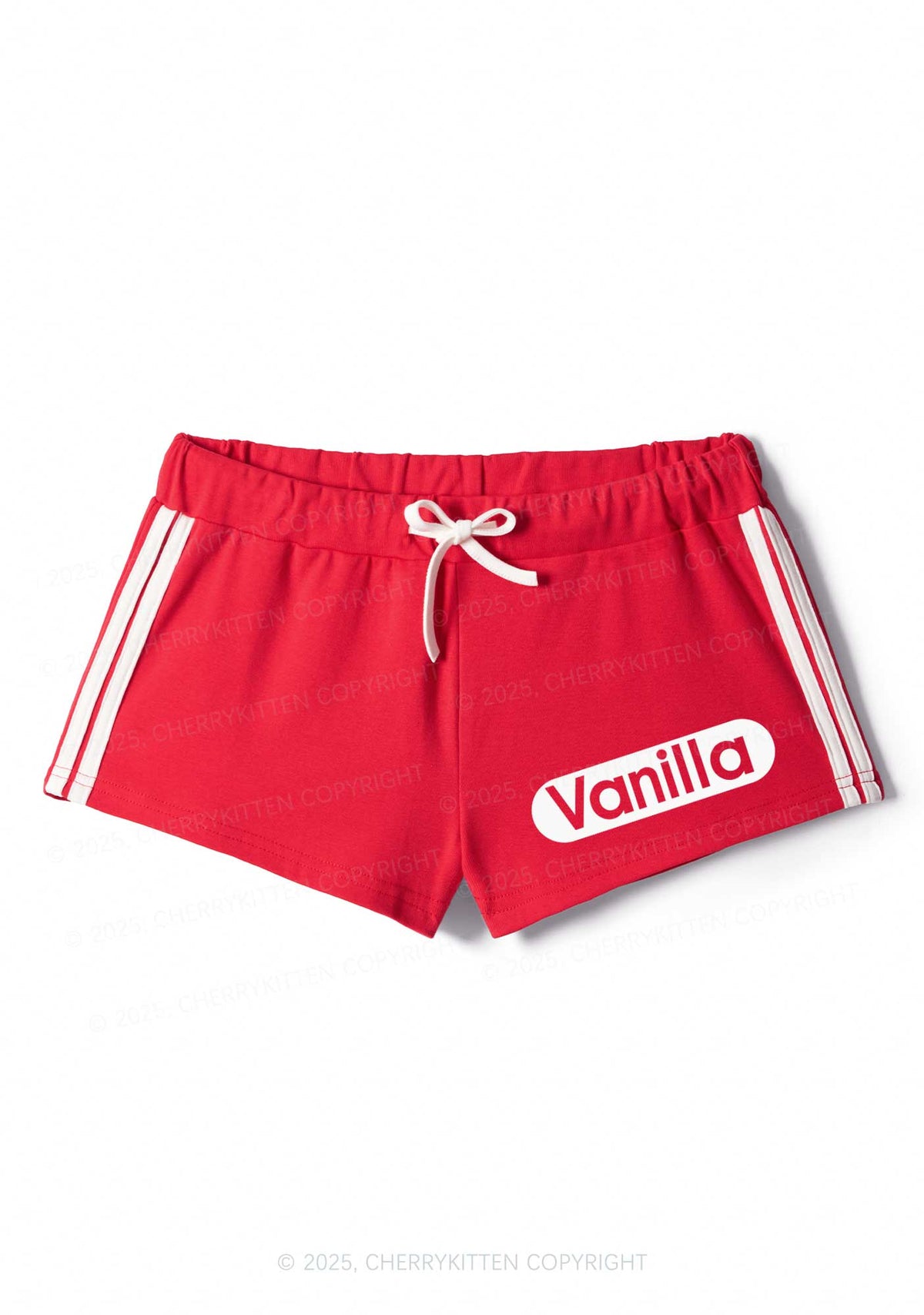 Vanilla Y2K Drawstring Mini Shorts Cherrykitten