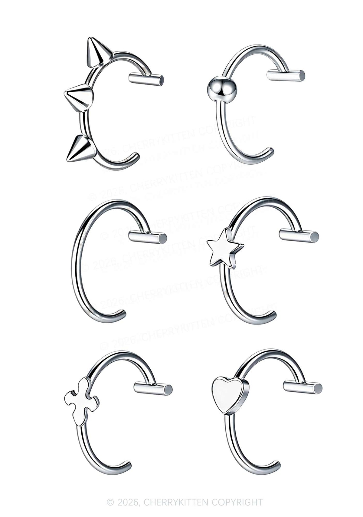 1pc No Pierced Lip Rings Y2K Piercing Cherrykitten