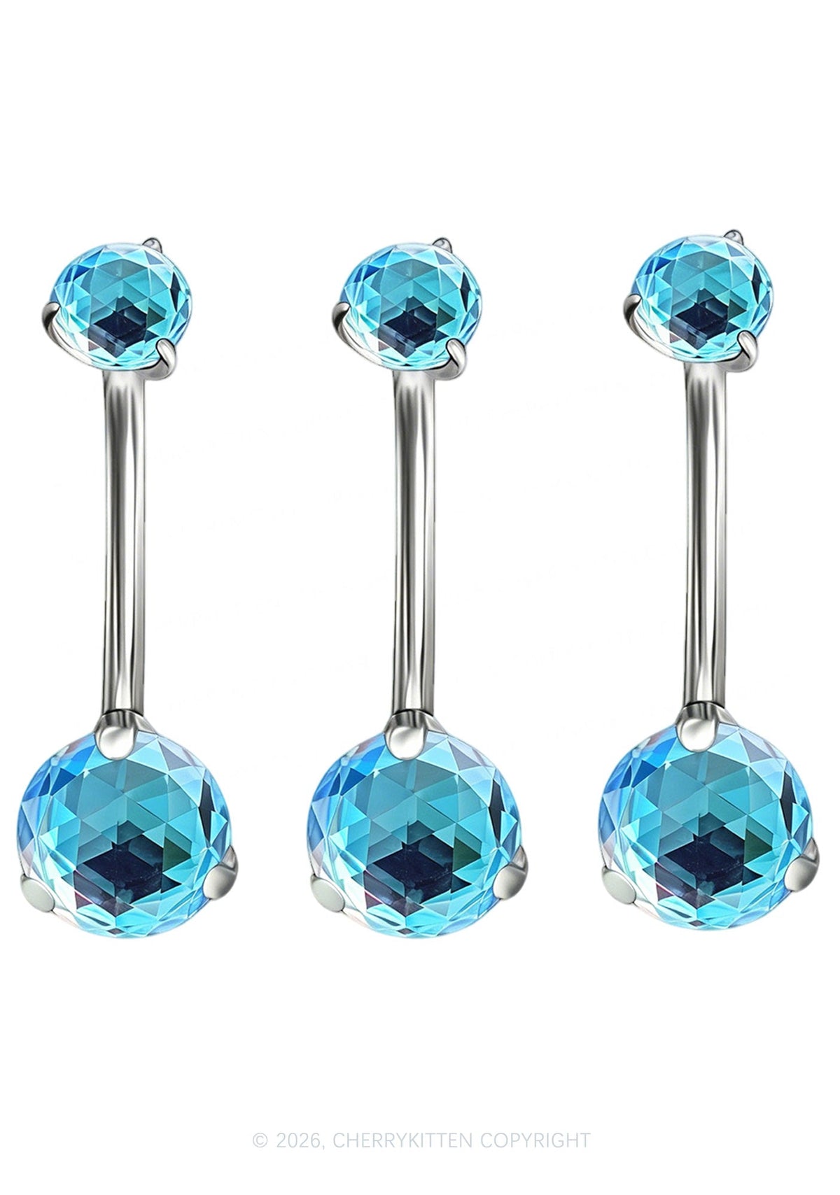 1pc Titanium Moonstone Y2K Navel Piercing Cherrykitten