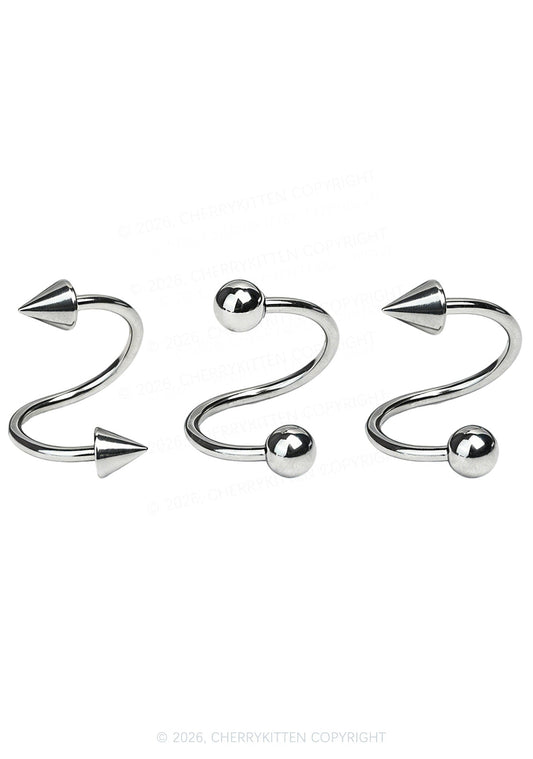 1pc S Shape Lip Ring Y2K Piercing Cherrykitten