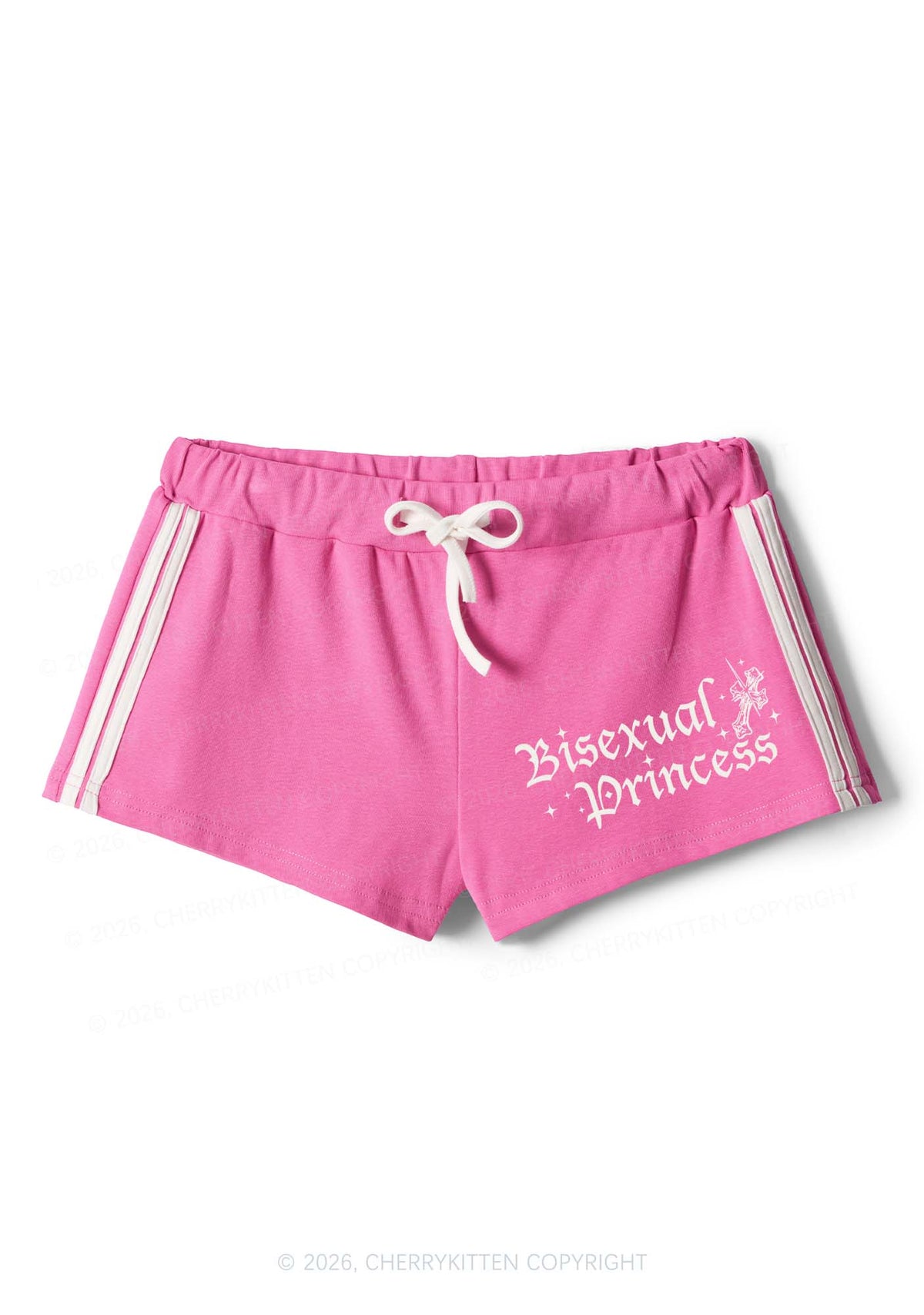 Bisexual Princess Pride Y2K Drawstring Mini Shorts Cherrykitten