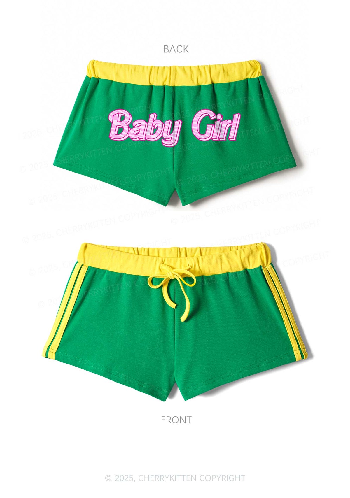 Baby Girl Y2K Drawstring Mini Shorts Cherrykitten