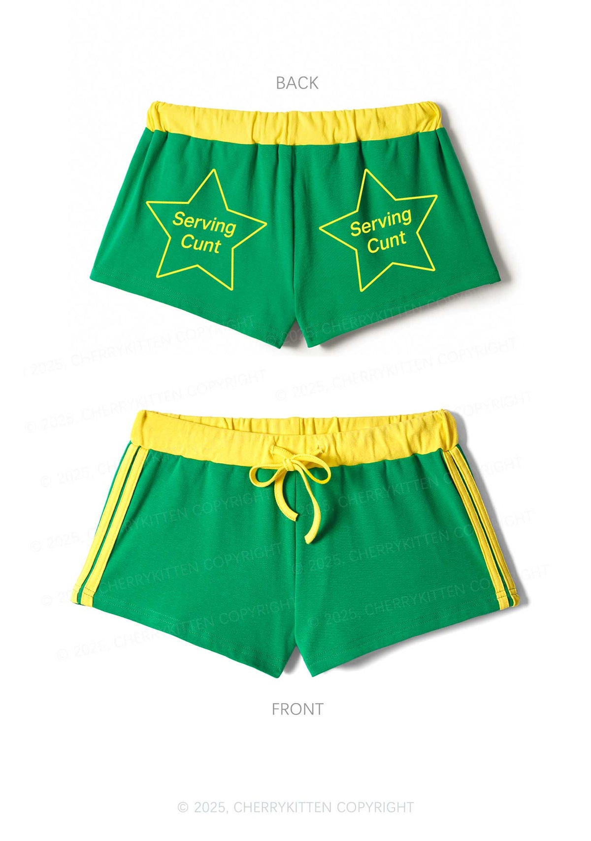 Serving Count Y2K Drawstring Mini Shorts Cherrykitten