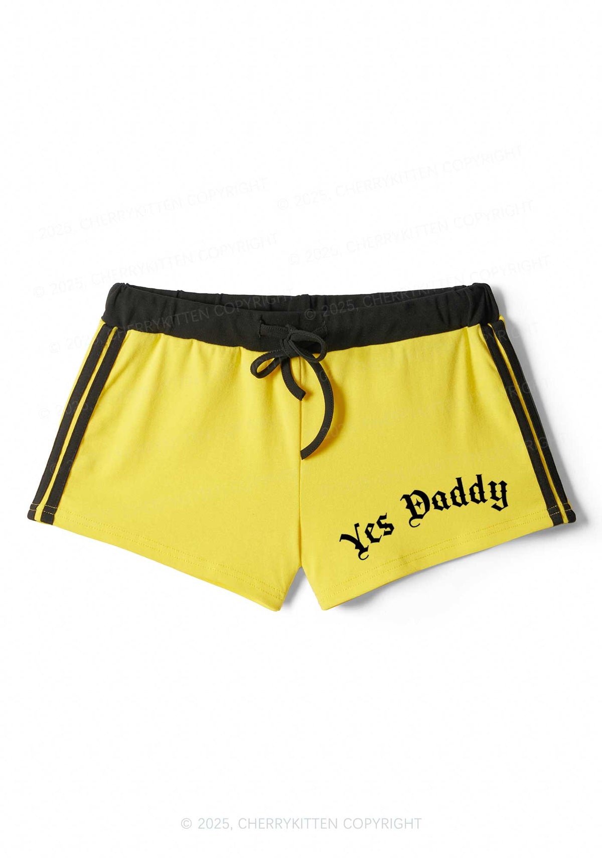 Yes Daddy Goth Y2K Drawstring Mini Shorts Cherrykitten