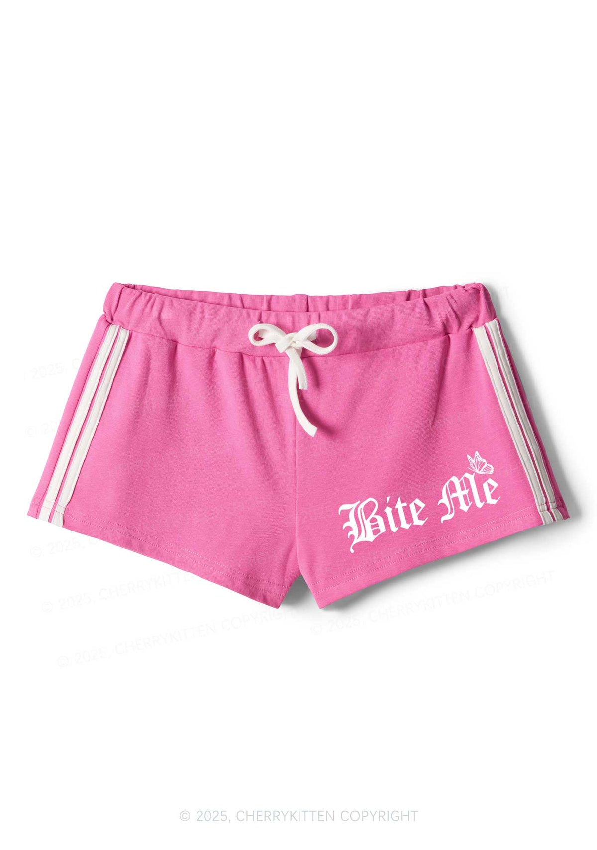 Bite Me Y2K Drawstring Mini Shorts Cherrykitten