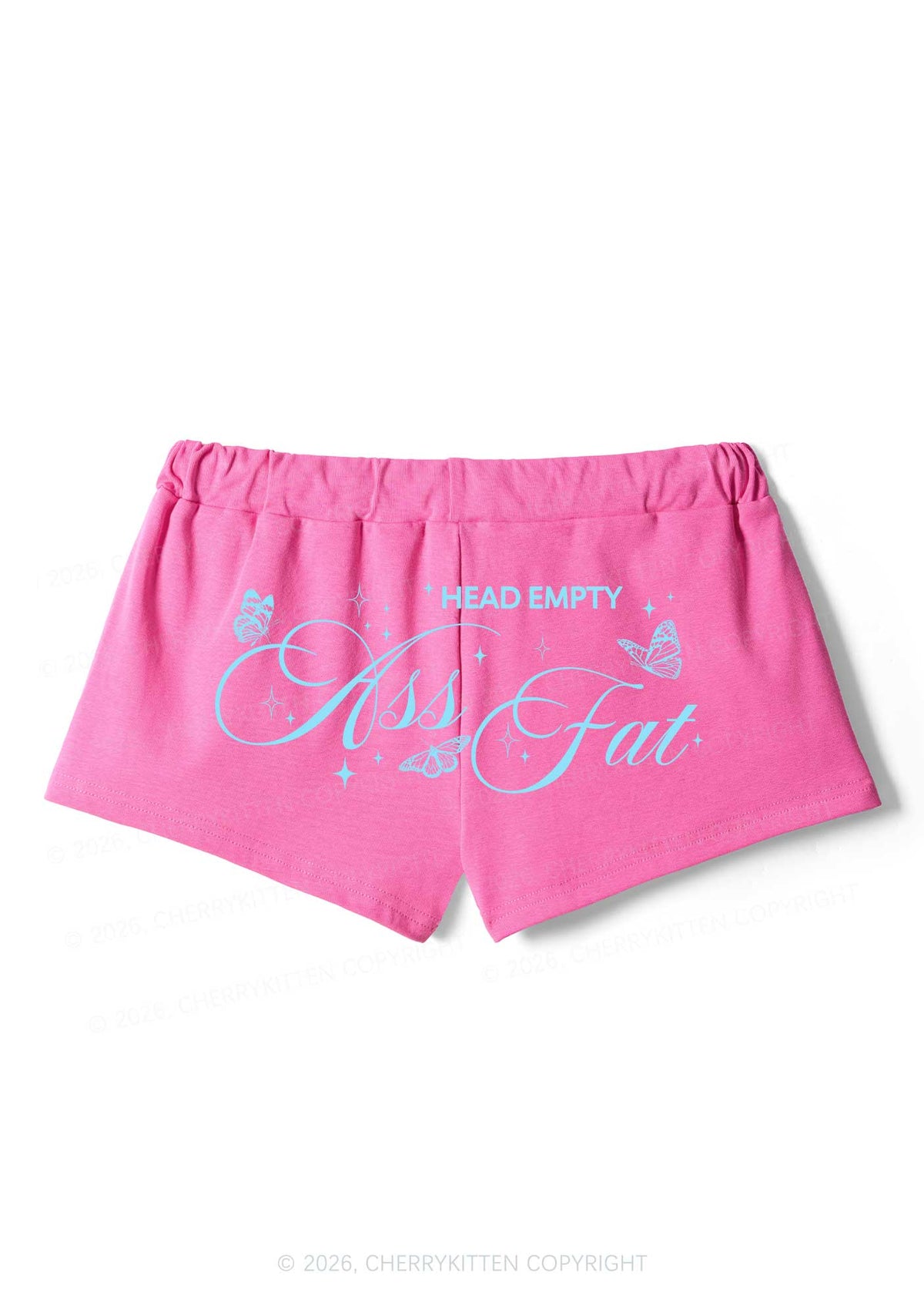 Head Empty Axx Fat Pride Y2K Drawstring Mini Shorts Cherrykitten
