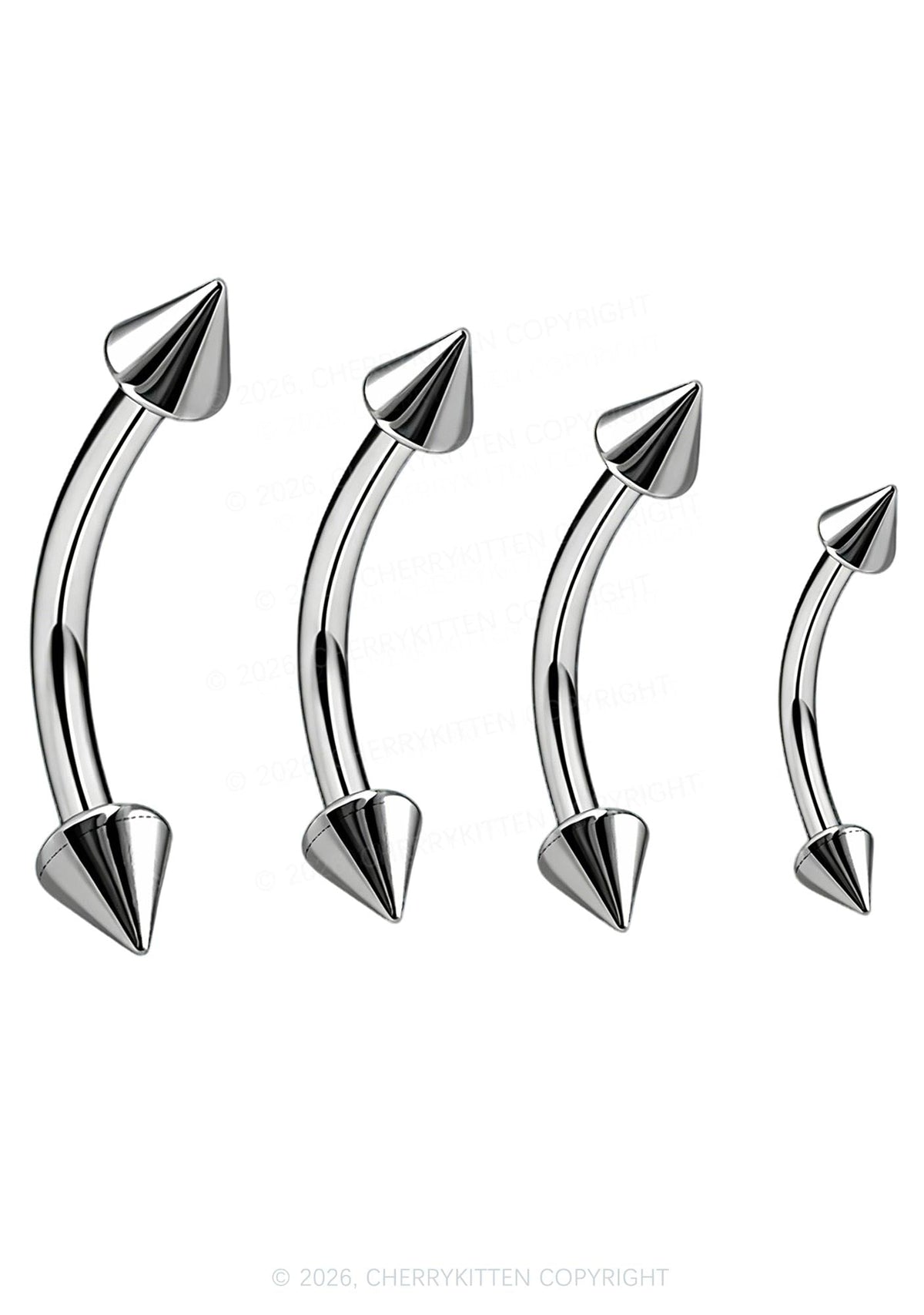 1pc Titanium Eyebrow Ring Y2K Piercing Cherrykitten
