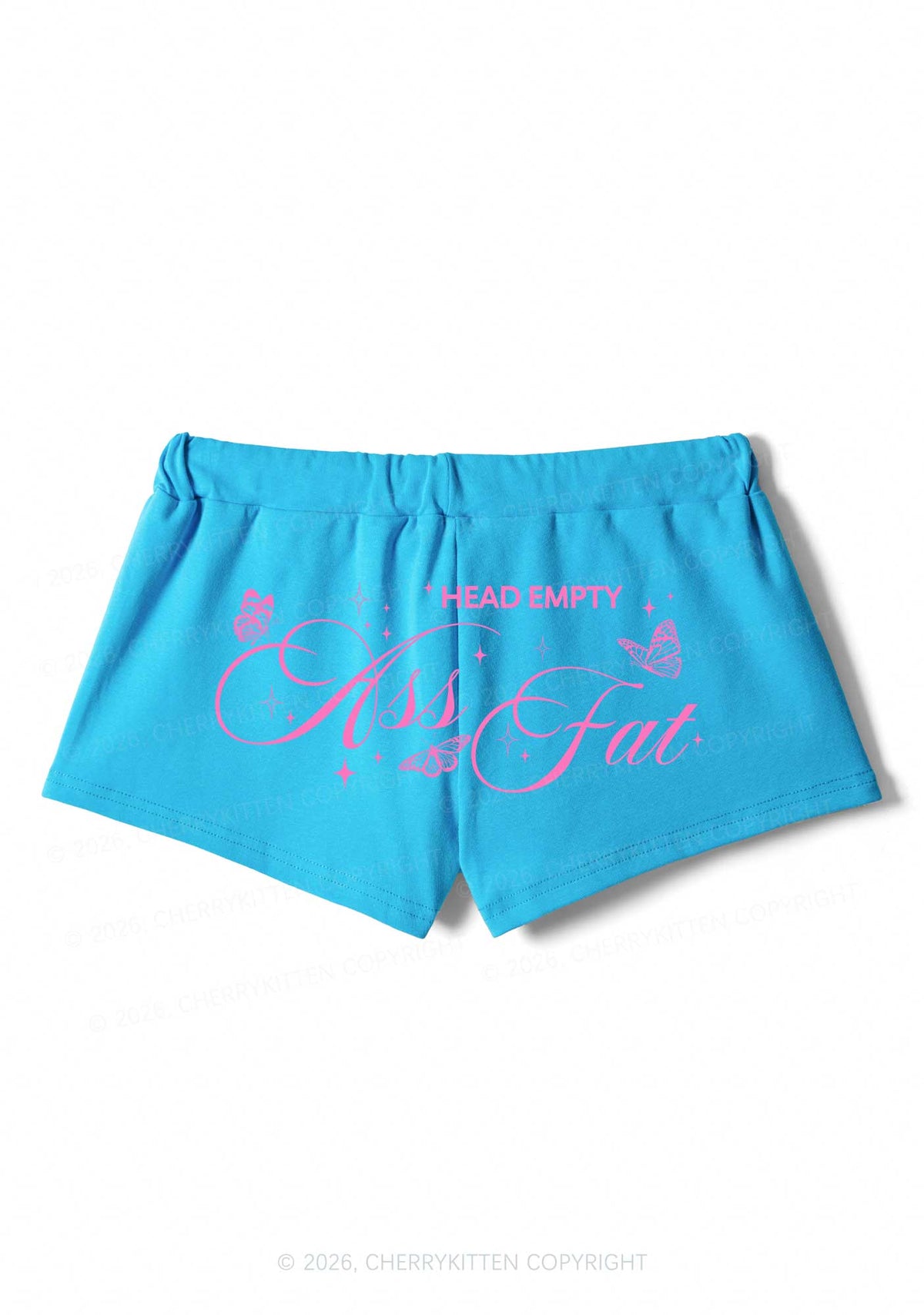 Head Empty Axx Fat Pride Y2K Drawstring Mini Shorts Cherrykitten
