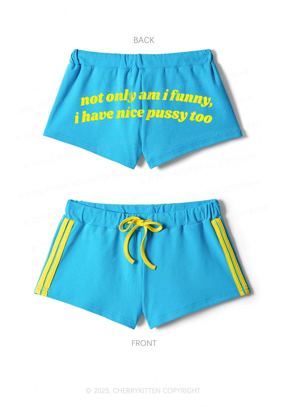 I Have Nice Puxxy Too Y2K Drawstring Mini Shorts Cherrykitten