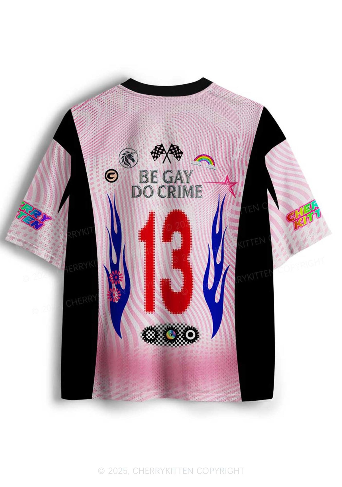 Be Gay Do Crime Pride Y2K Sport Jersey Shirts Cherrykitten
