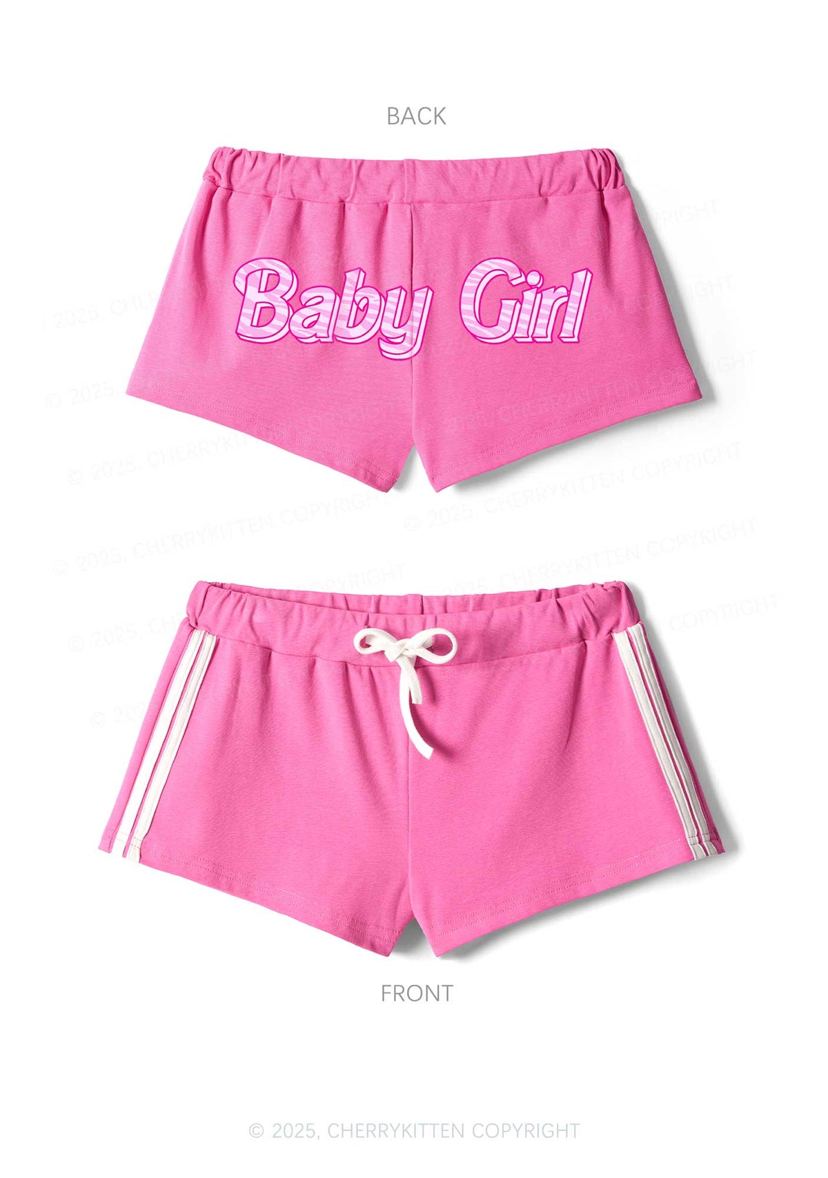 Baby Girl Y2K Drawstring Mini Shorts Cherrykitten