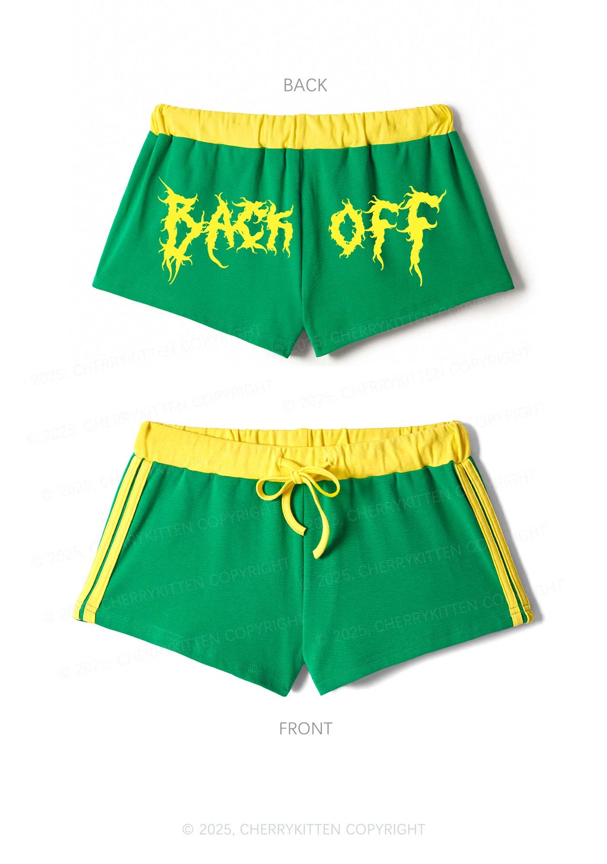 Back Off Y2K Drawstring Mini Shorts Cherrykitten