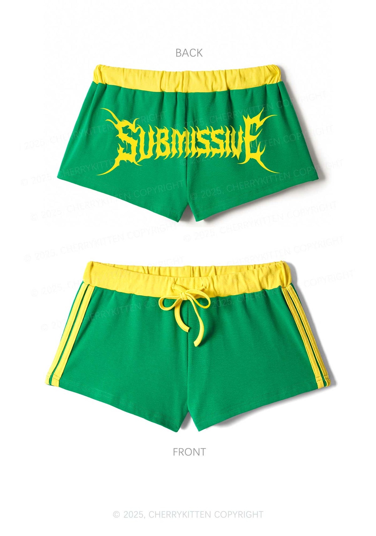 Punk Submissive Y2K Drawstring Mini Shorts Cherrykitten
