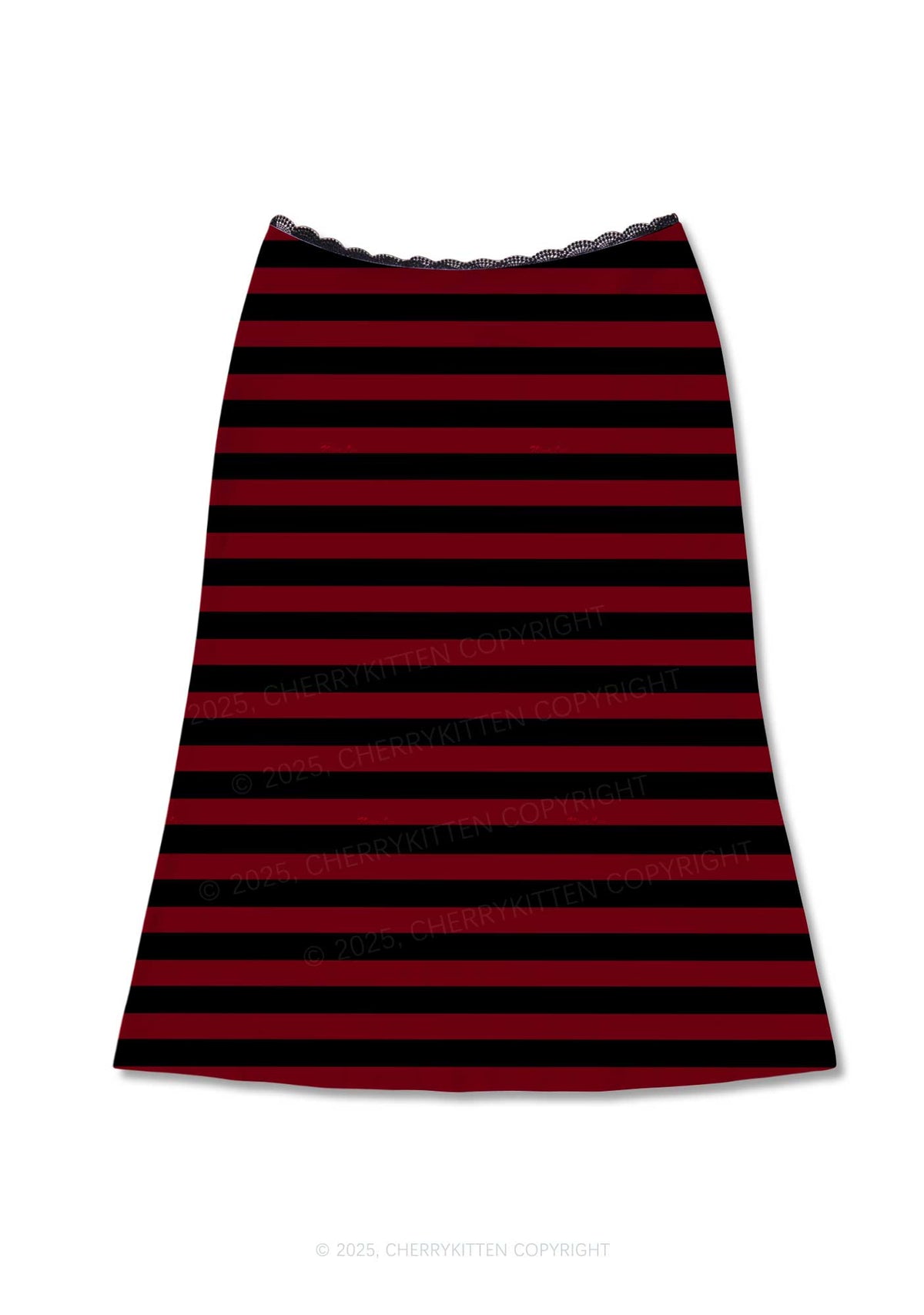 Smoke Blunt Y2K Print Midi Skirt Cherrykitten