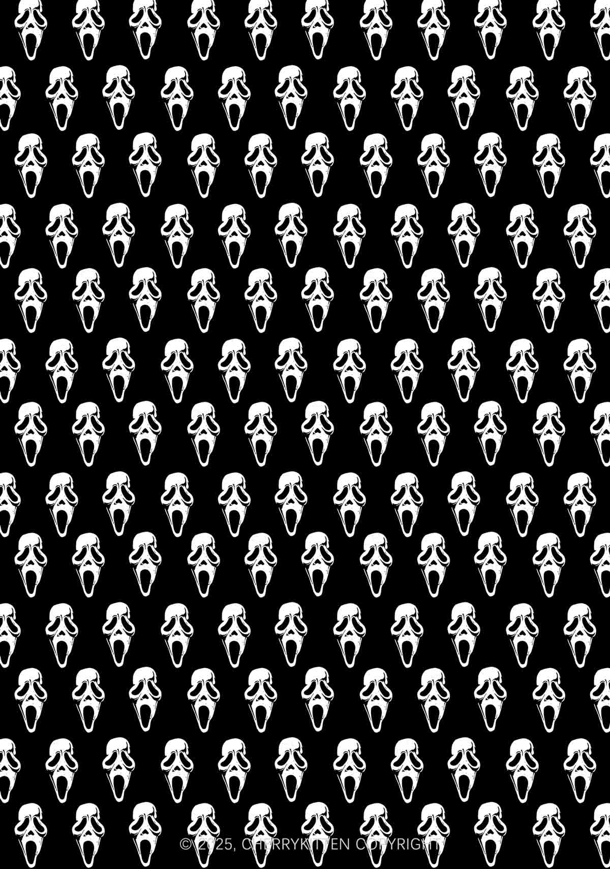 Halloween Spooky Ghost Y2K Print Midi Skirt Cherrykitten