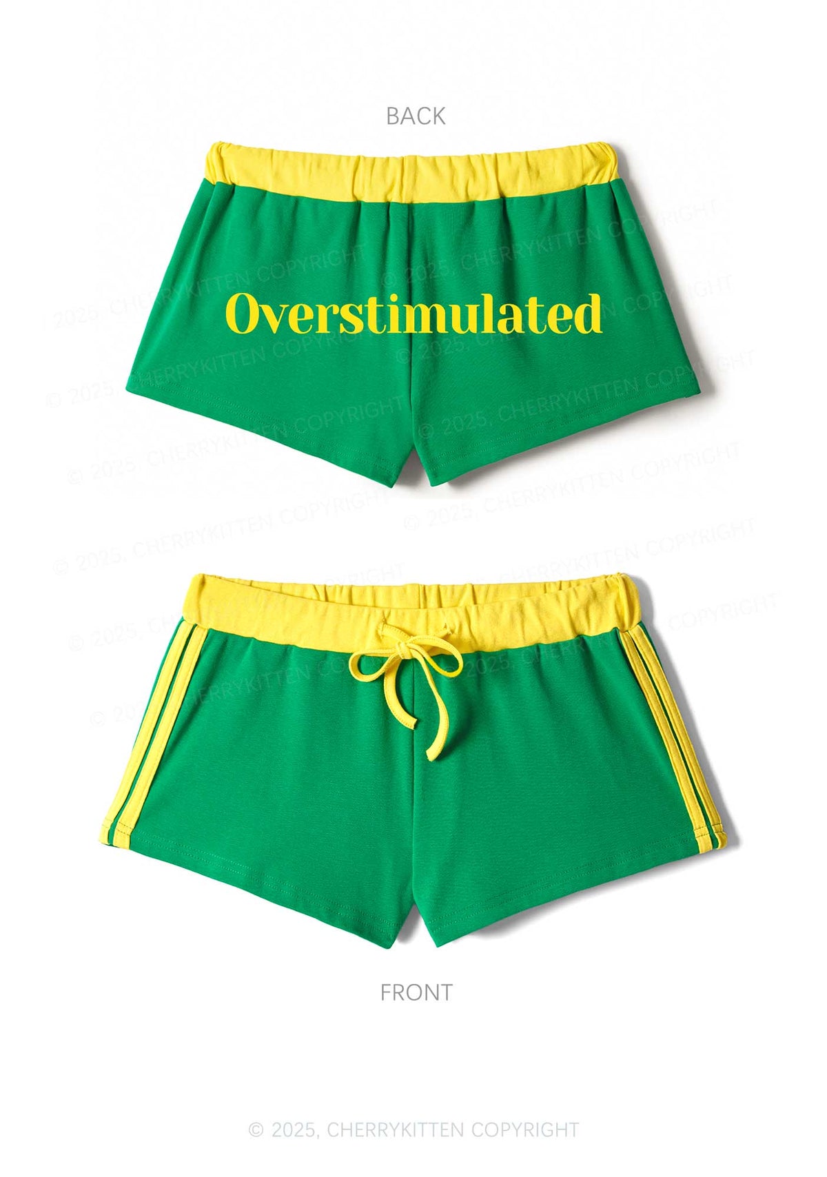 Overstimulated Y2K Drawstring Mini Shorts Cherrykitten