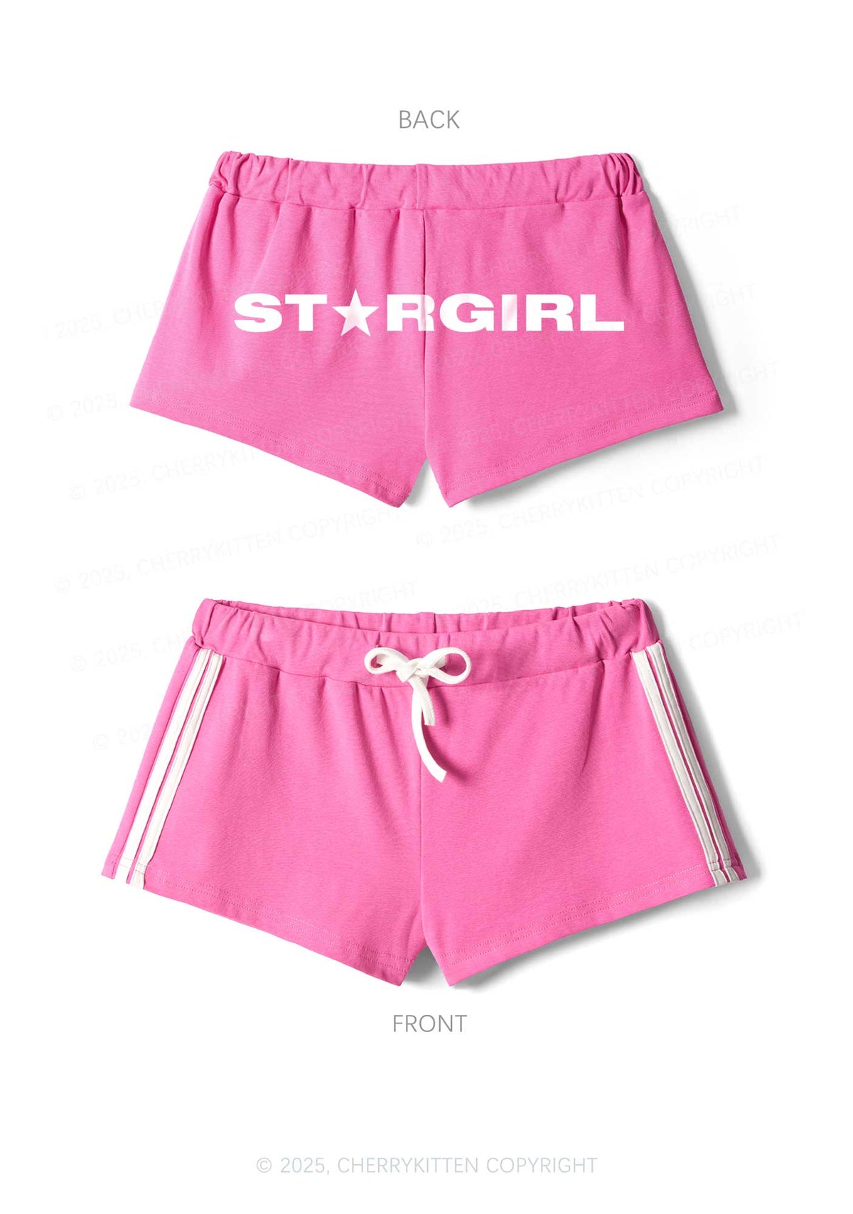 Red Stargirl Y2K Drawstring Mini Shorts Cherrykitten
