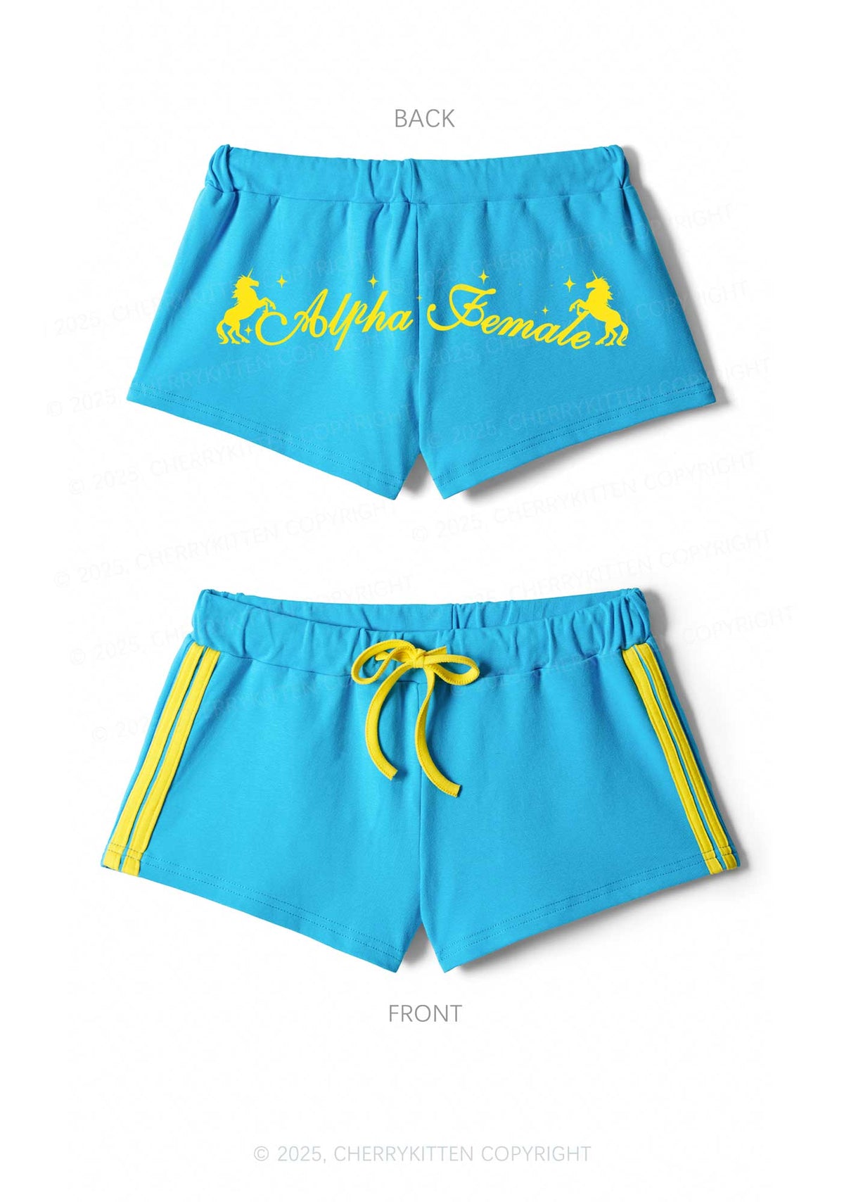 Alpha Female Y2K Drawstring Mini Shorts Cherrykitten