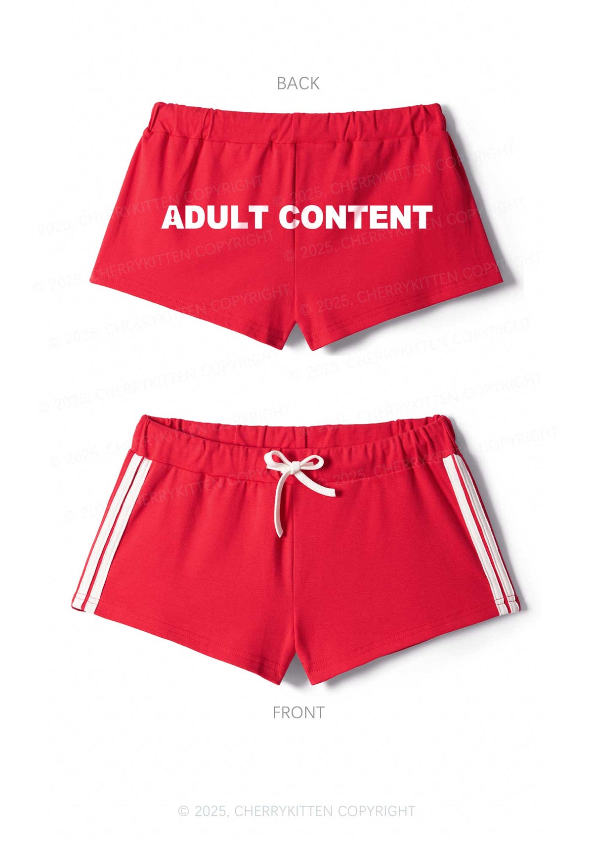 Adult Content Y2K Drawstring Mini Shorts Cherrykitten