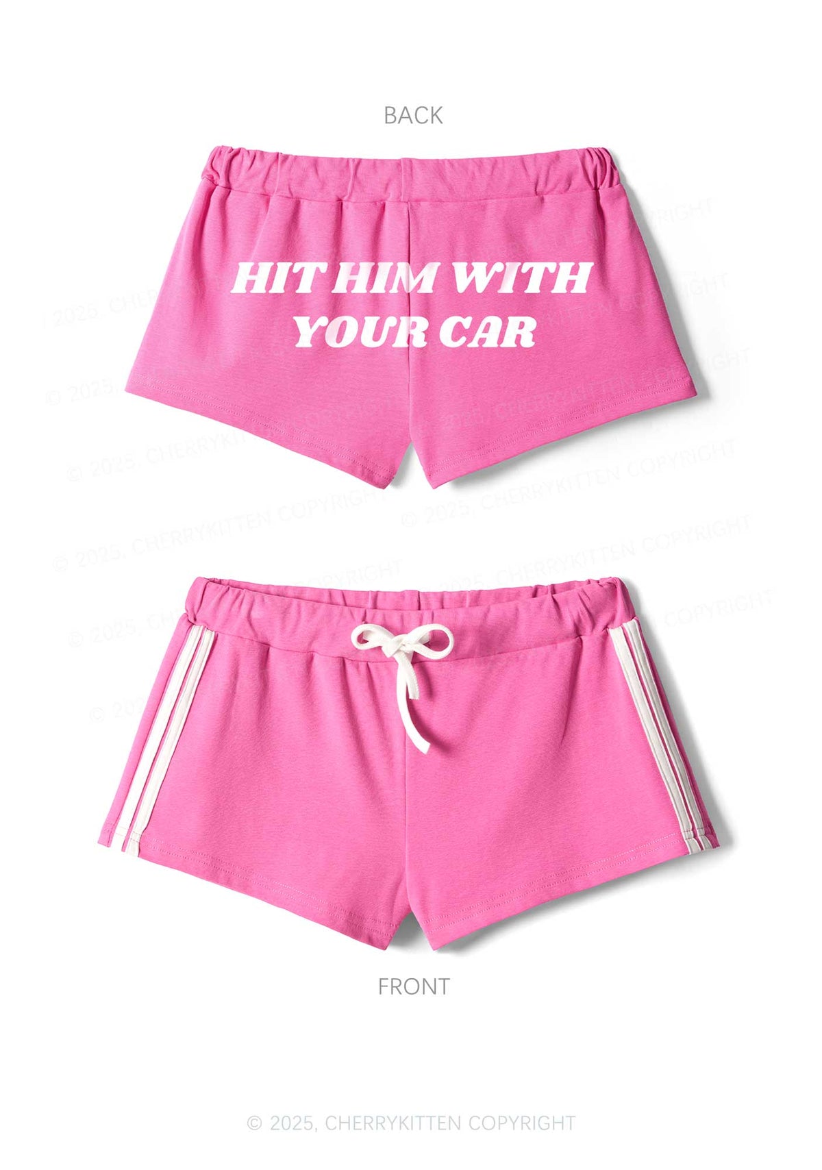 Hit Him Y2K Drawstring Mini Shorts Cherrykitten