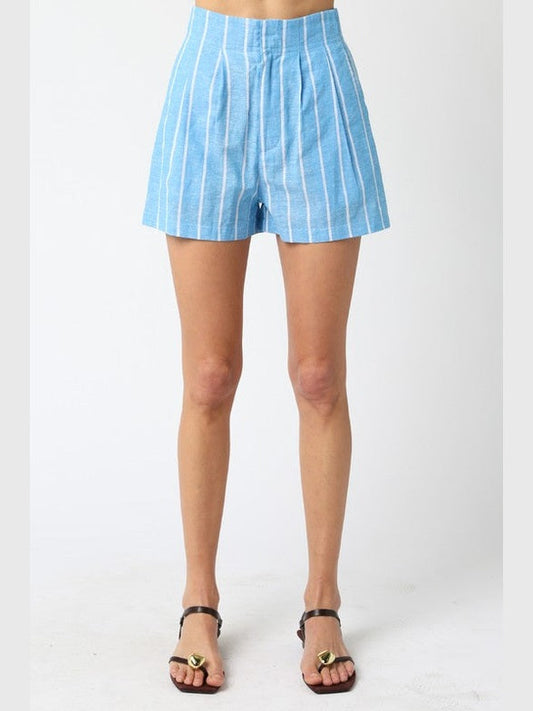 Baby Blue Pinstripe Shorts