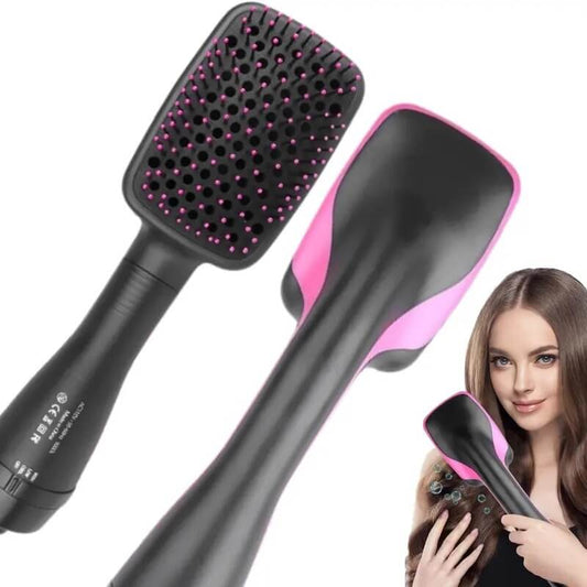 2-in-1 Hair Dryer Brush, Multifunctional Thermal Comb for Fast Drying, Blowout, Curling & Straightening