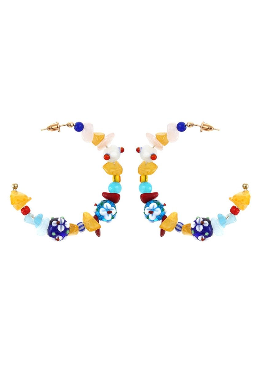 Amber Blueberry Gravel Earrings